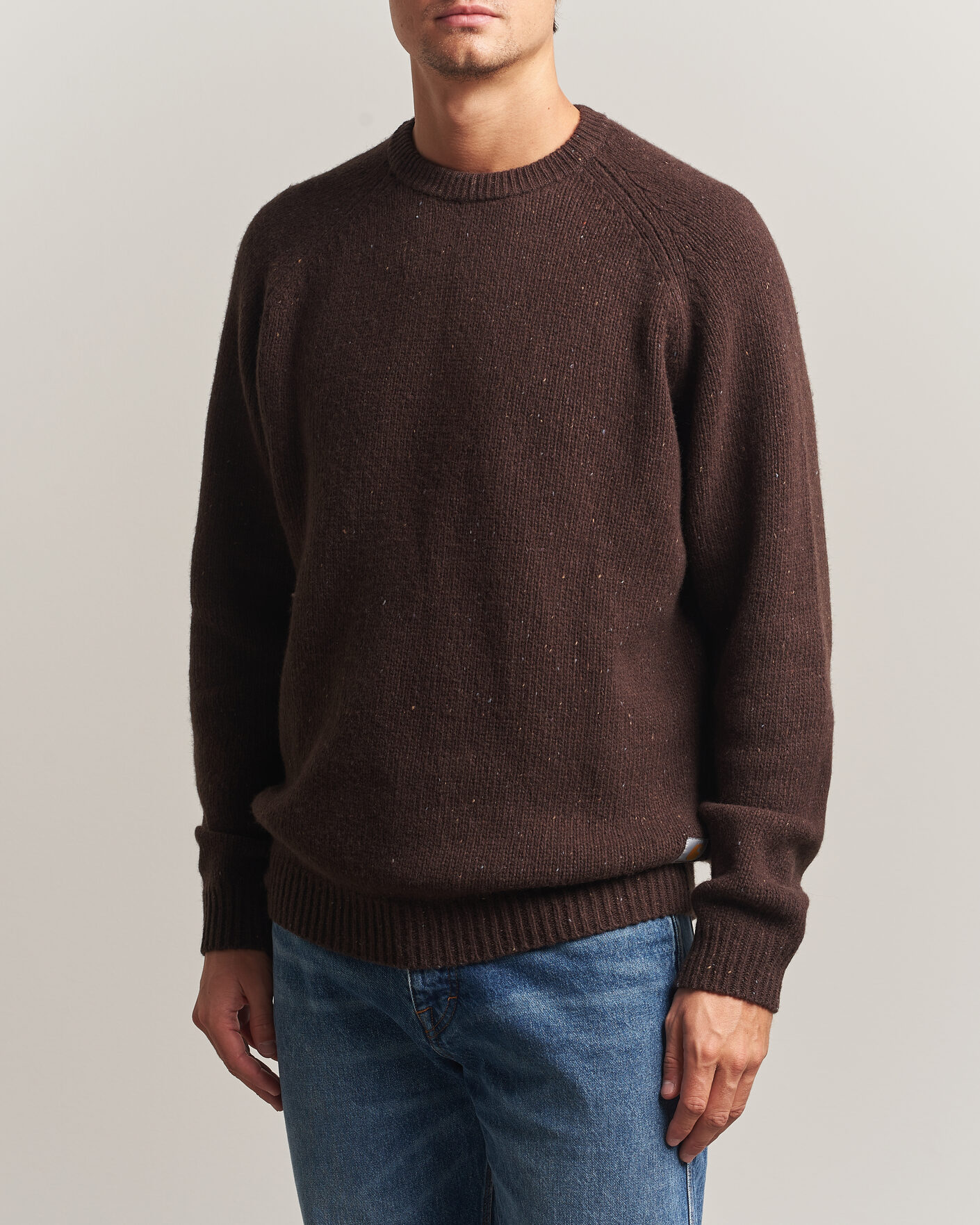 Herre | Trøjer | Carhartt WIP | Anglistic Wool/Cotton Sweater Tobacco