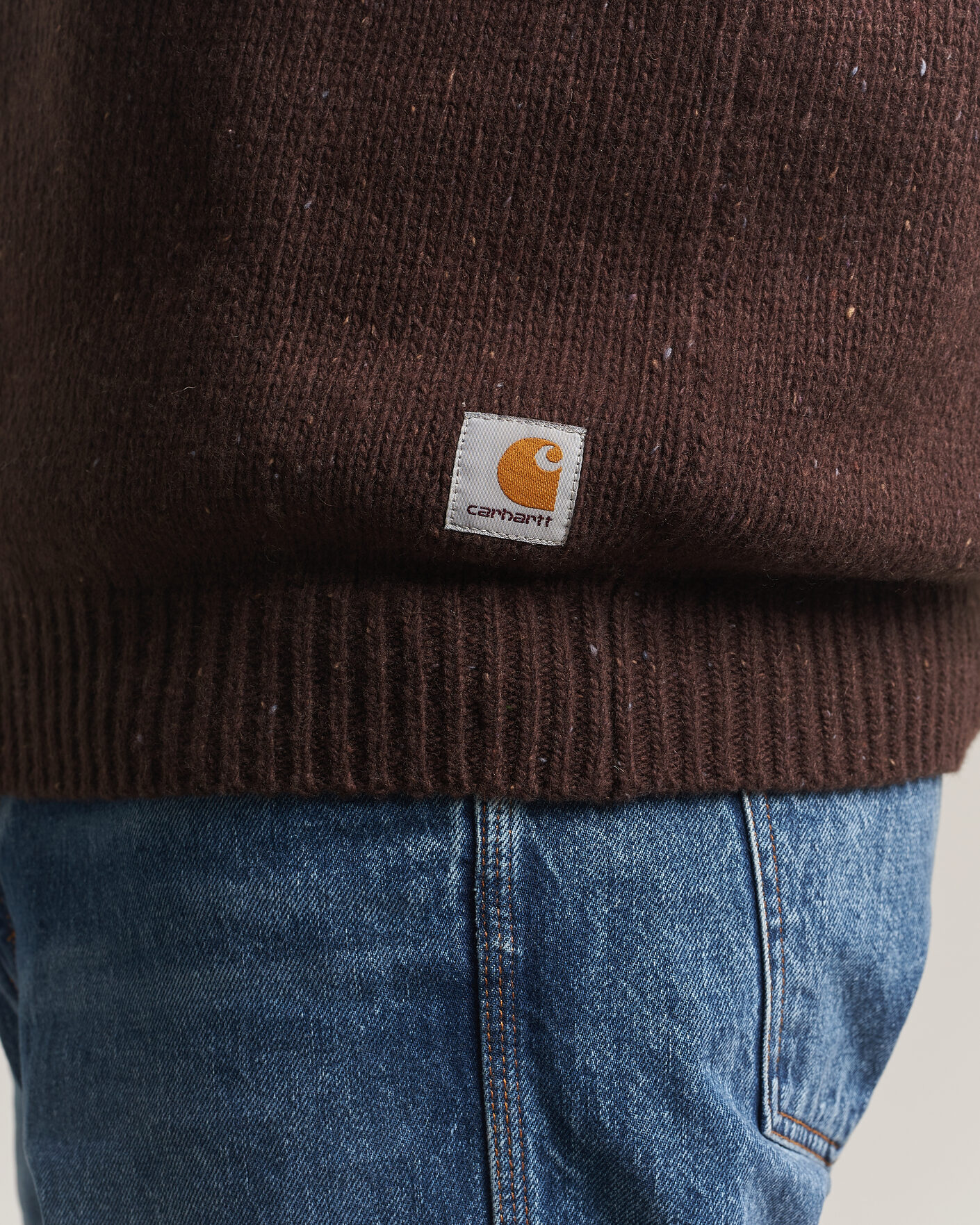 Herre | Trøjer | Carhartt WIP | Anglistic Wool/Cotton Sweater Tobacco