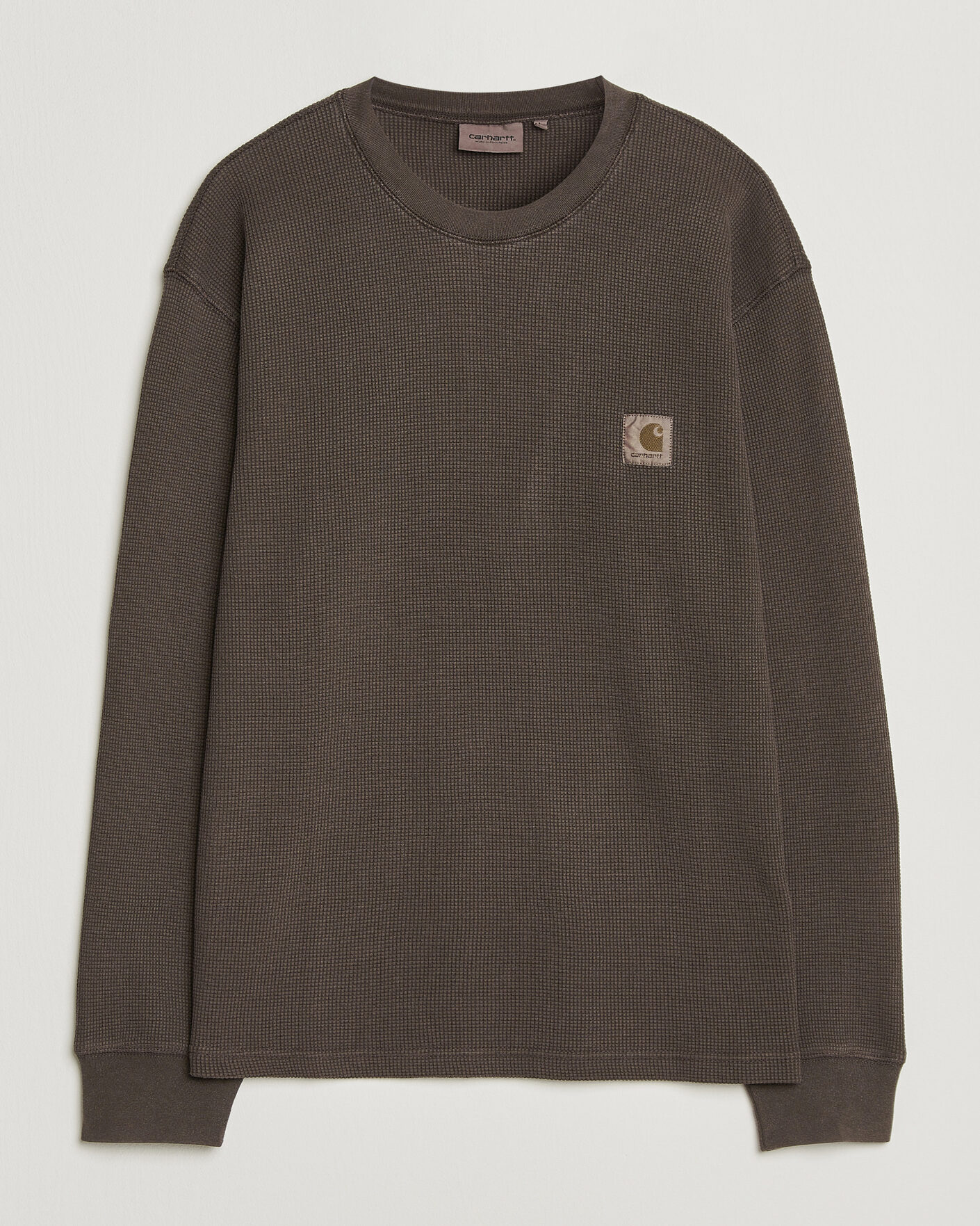 Herre | T-Shirts | Carhartt WIP | Long Sleeve Waffle T-Shirt Tobacco