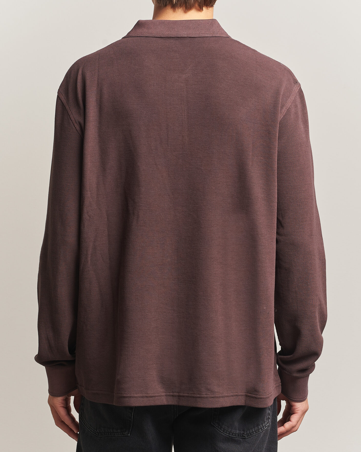 Herre | Trøjer | Carhartt WIP | Long Sleeve Waffle Rugby Shirt Palisander Brown