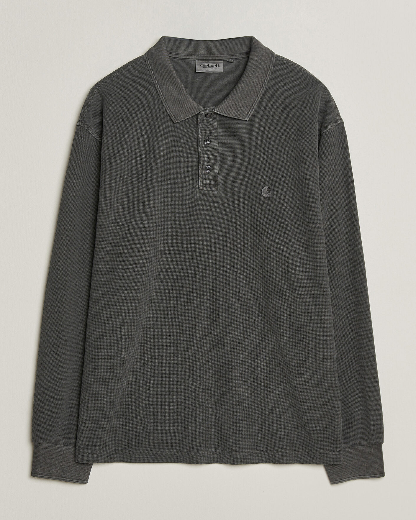 Herre | Trøjer | Carhartt WIP | Long Sleeve Waffle Rugby Shirt Black