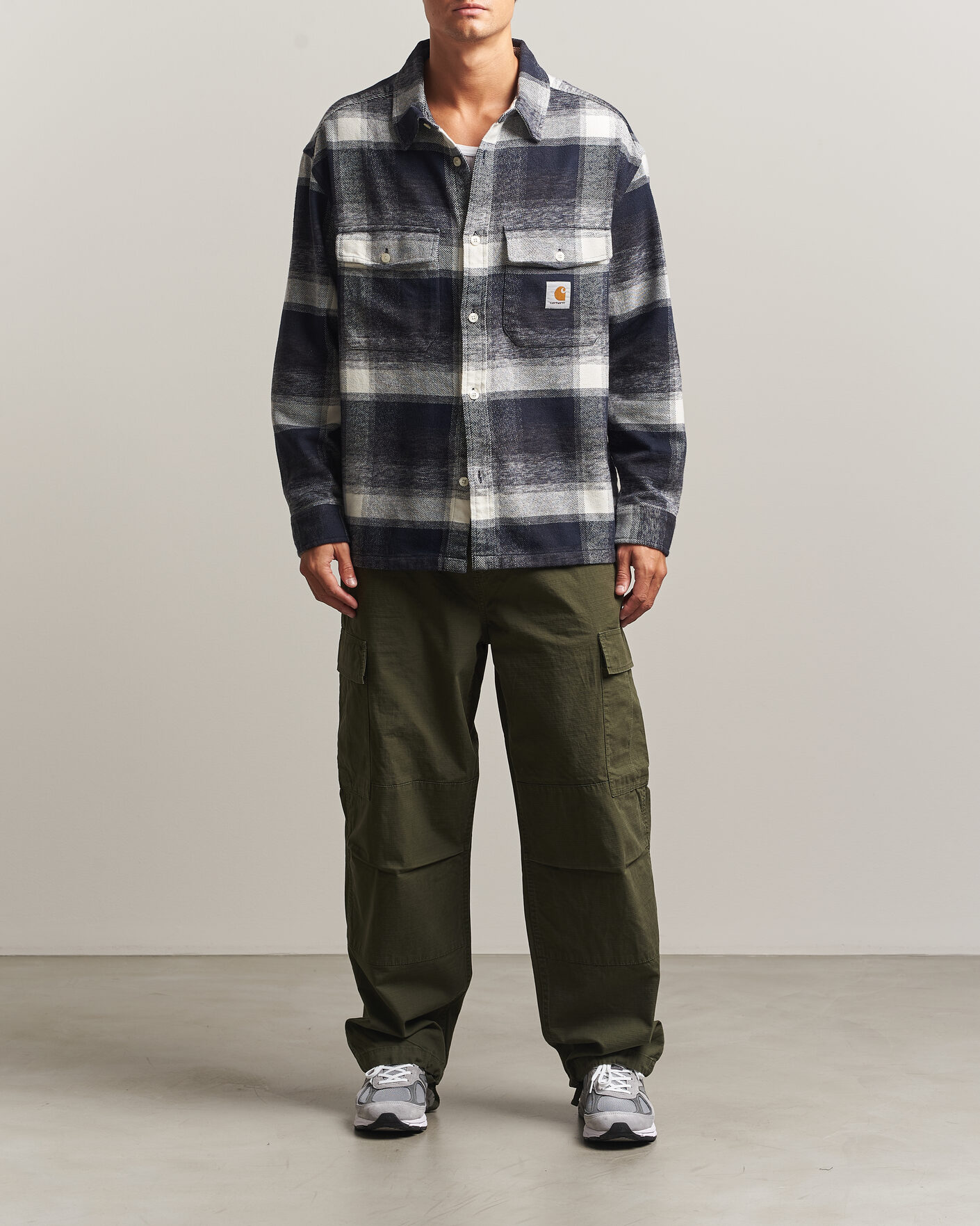 Herre | Skjorter | Carhartt WIP | Esterson Checked Shirt Dark Navy