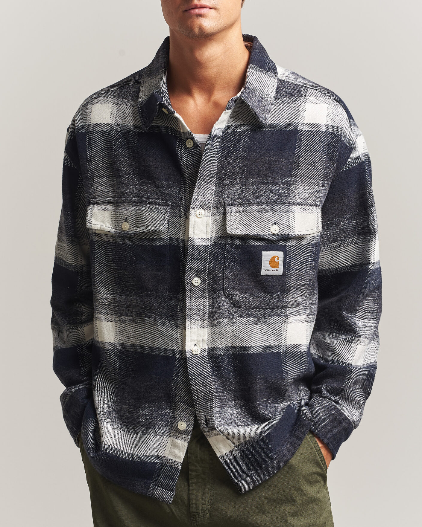 Herre | Skjorter | Carhartt WIP | Esterson Checked Shirt Dark Navy