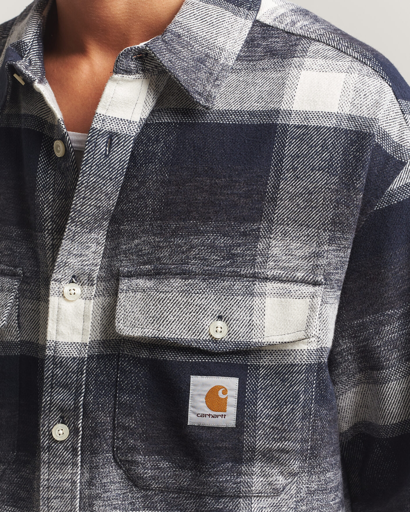 Herre | Skjorter | Carhartt WIP | Esterson Checked Shirt Dark Navy