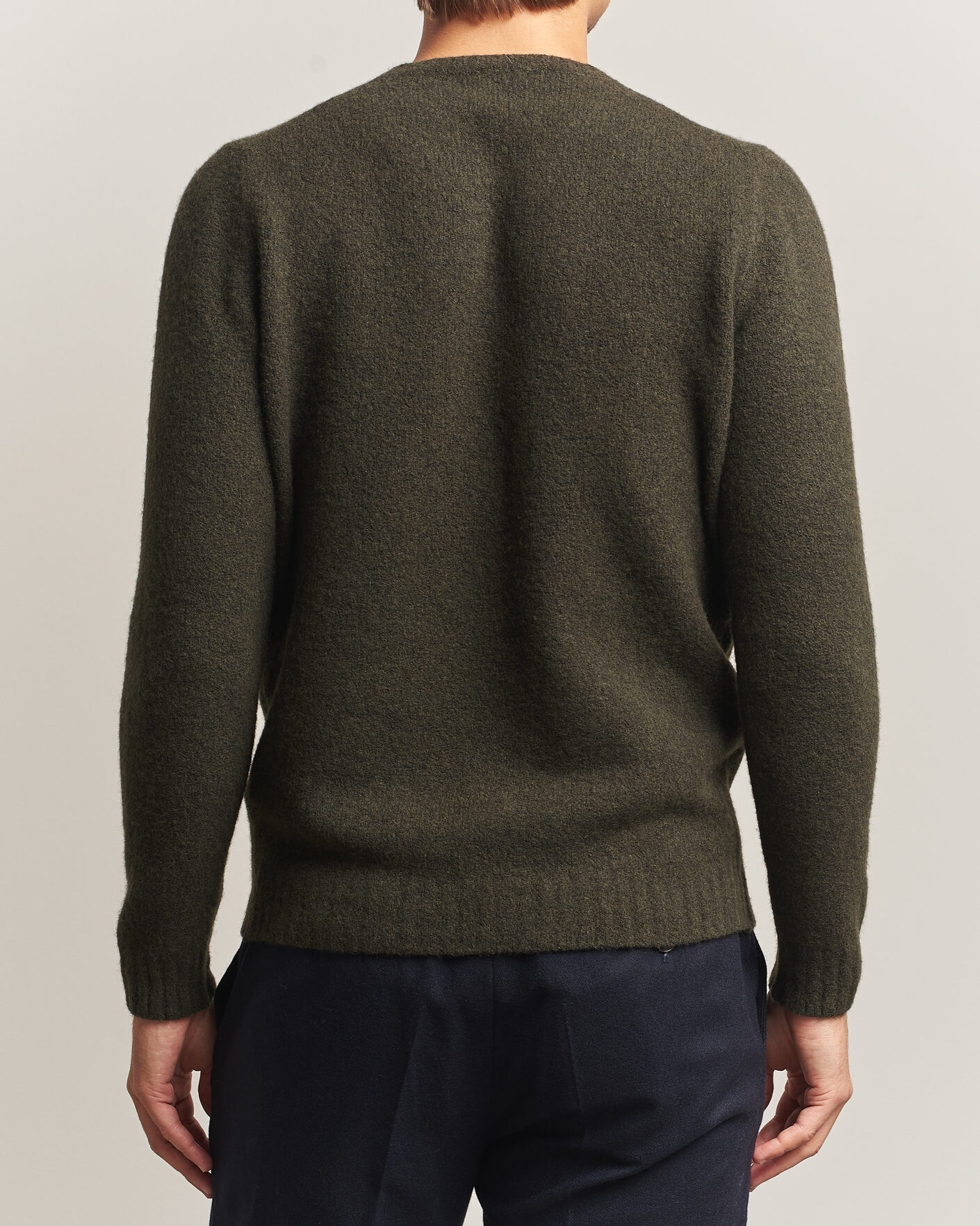 Herre | Trøjer | Fedeli | Cashmere Blend Boucle Sweater Forest Green