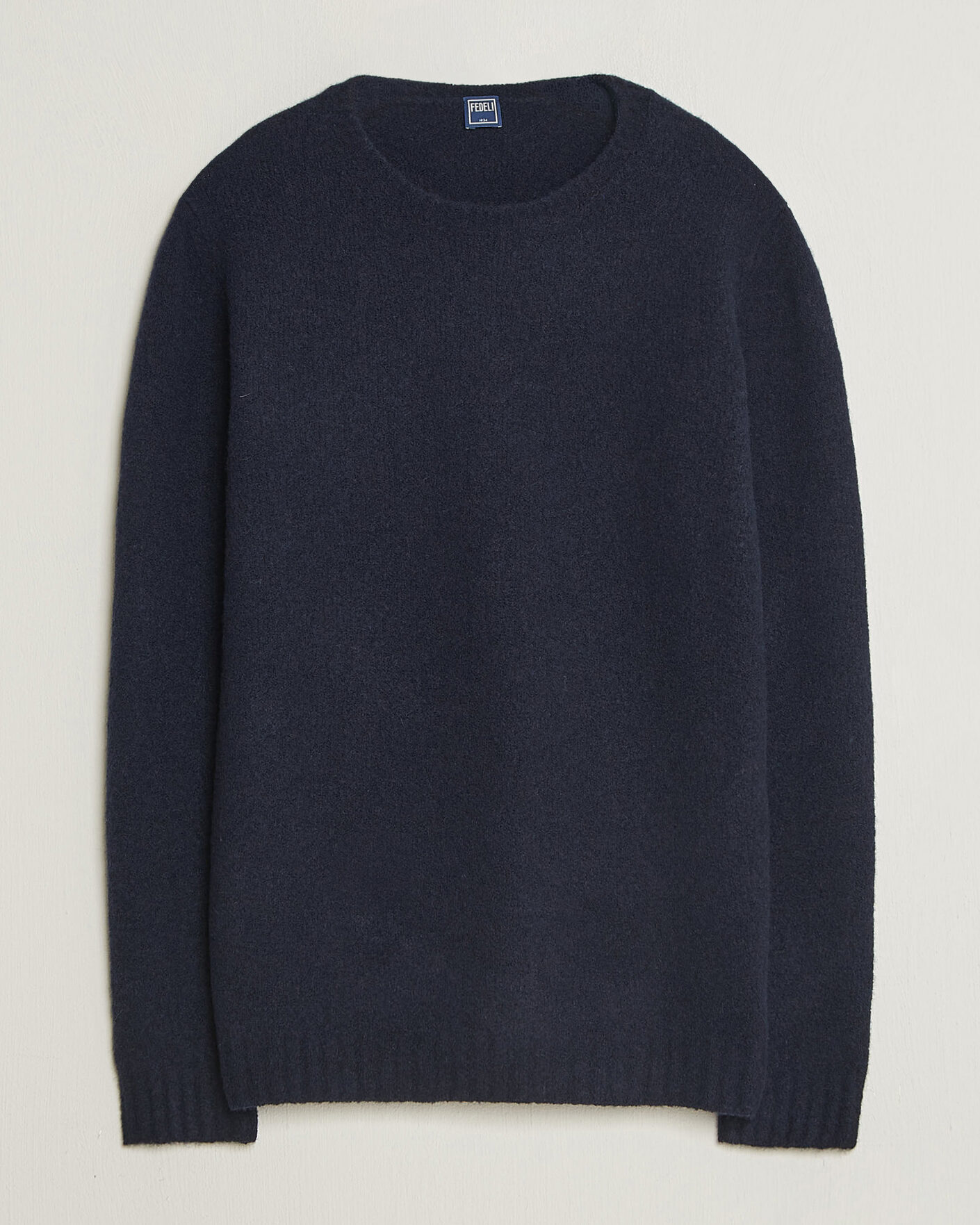 Herre | Trøjer | Fedeli | Cashmere Blend Boucle Sweater Navy