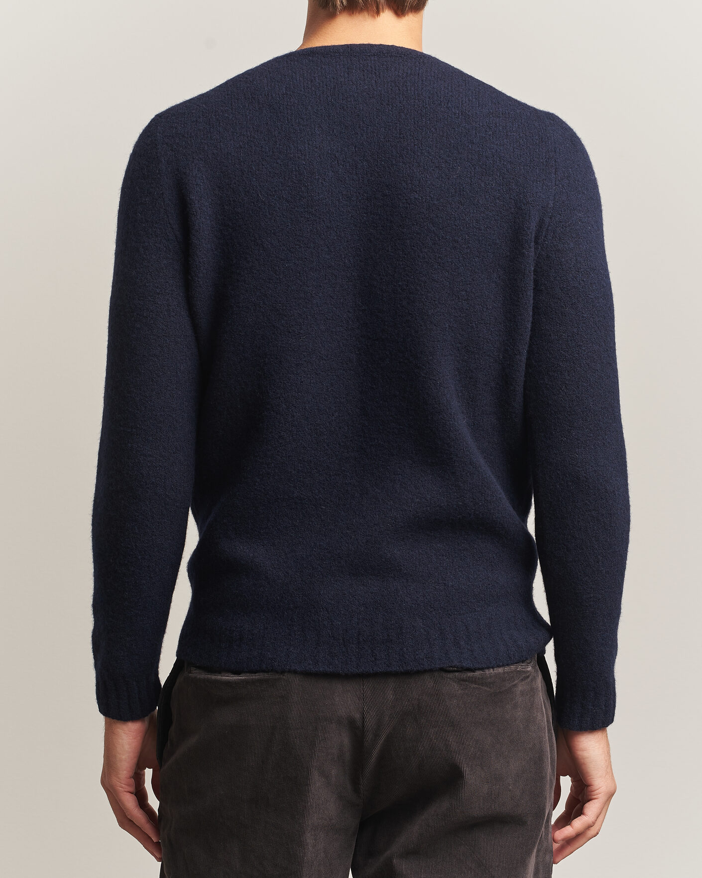 Herre | Trøjer | Fedeli | Cashmere Blend Boucle Sweater Navy
