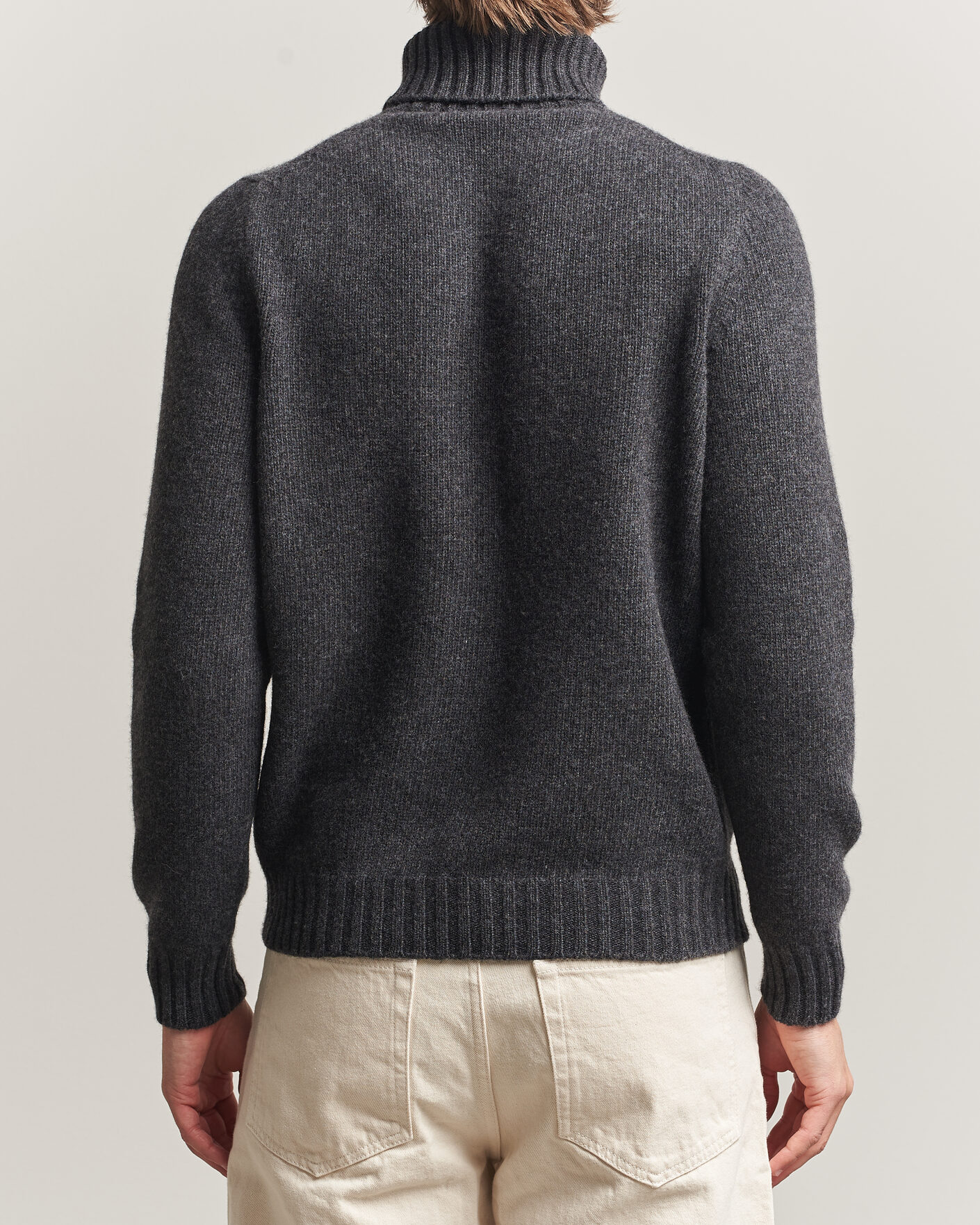 Herre | Trøjer | Fedeli | Wool/Cashmere Rollneck Anthracite
