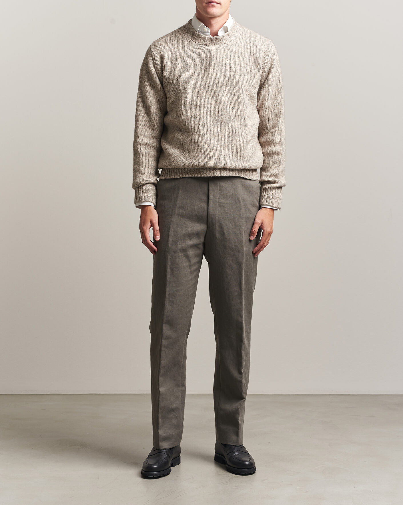Herre | Trøjer | Fedeli | Yak Blend Sweater Beige Melange