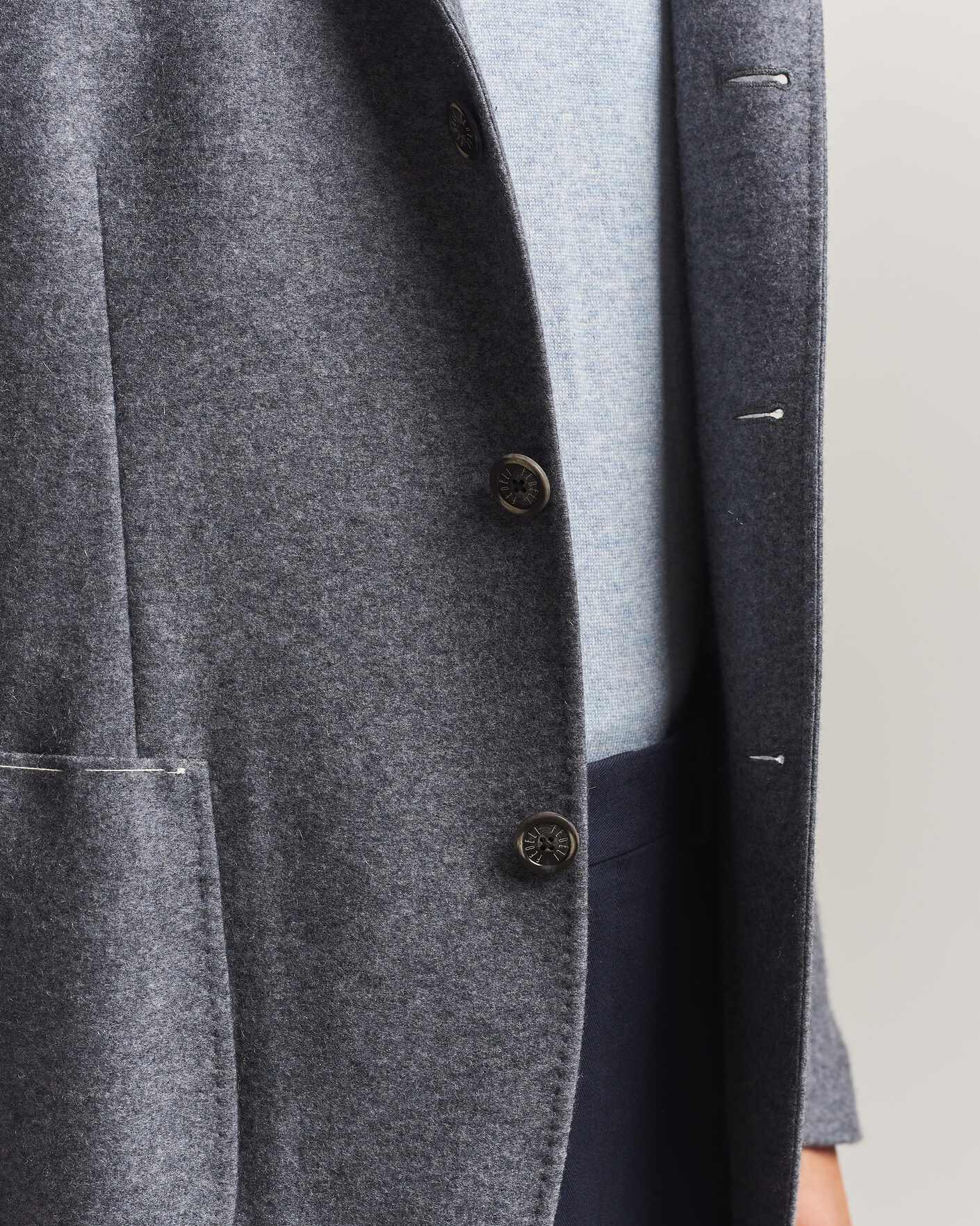 Herre | Blazere & jakker | Fedeli | Cashmere Flannel Jacket Grey Melange
