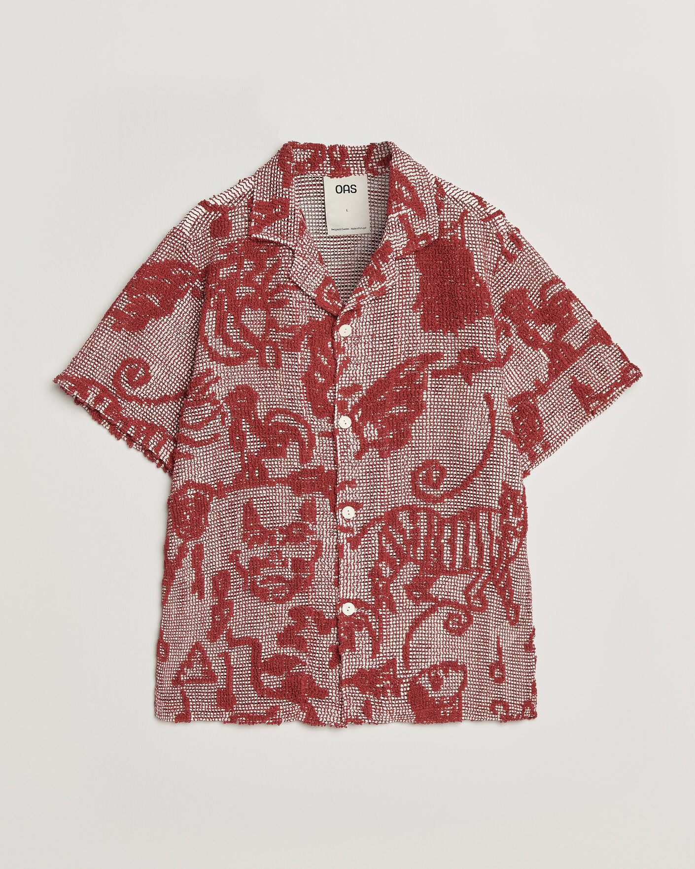 Herre | Skjorter | OAS | Arcano Cuba Short Sleeve Shirt Red