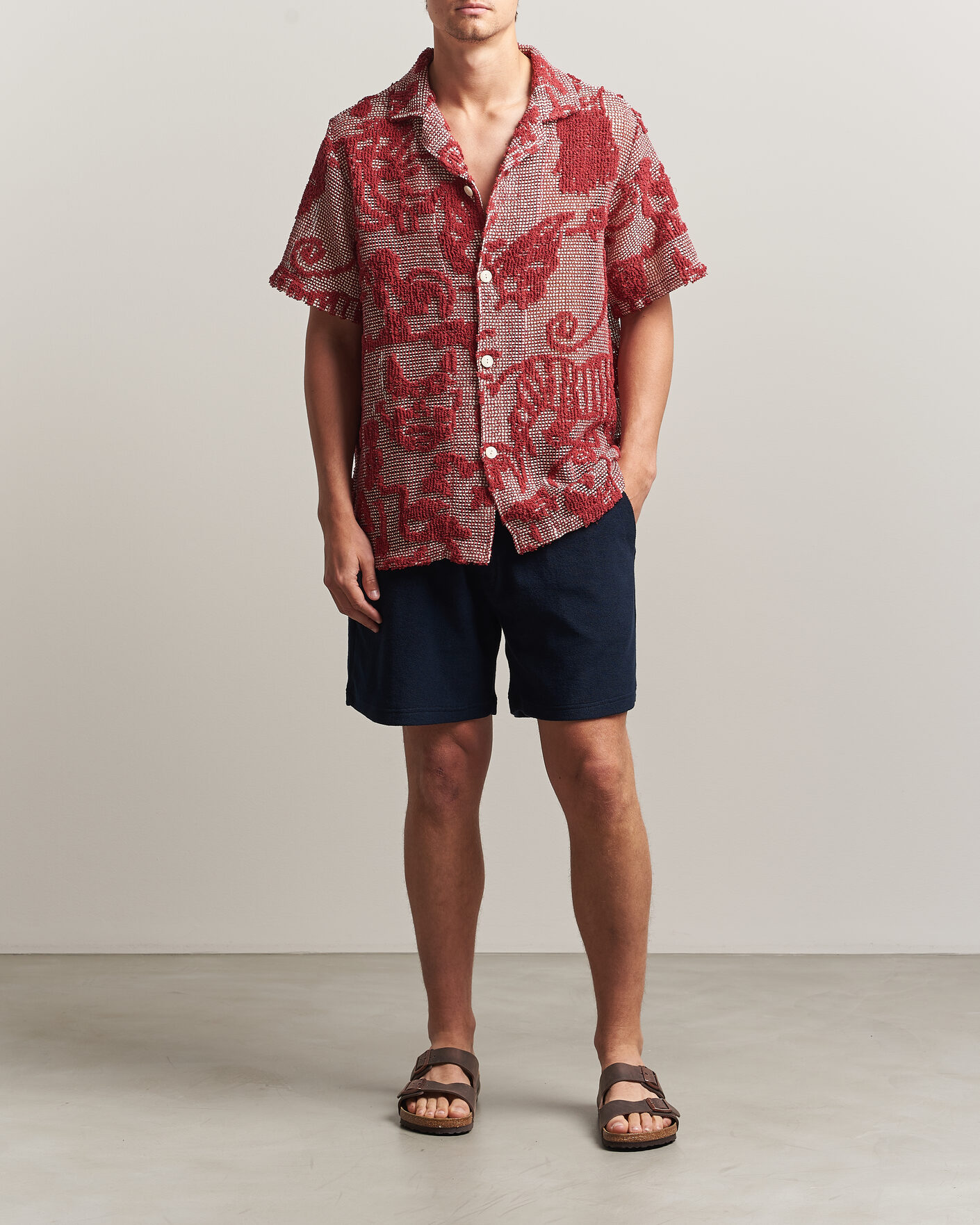 Herre | Skjorter | OAS | Arcano Cuba Short Sleeve Shirt Red
