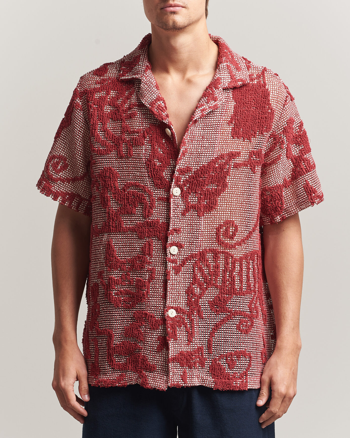 Herre | Skjorter | OAS | Arcano Cuba Short Sleeve Shirt Red