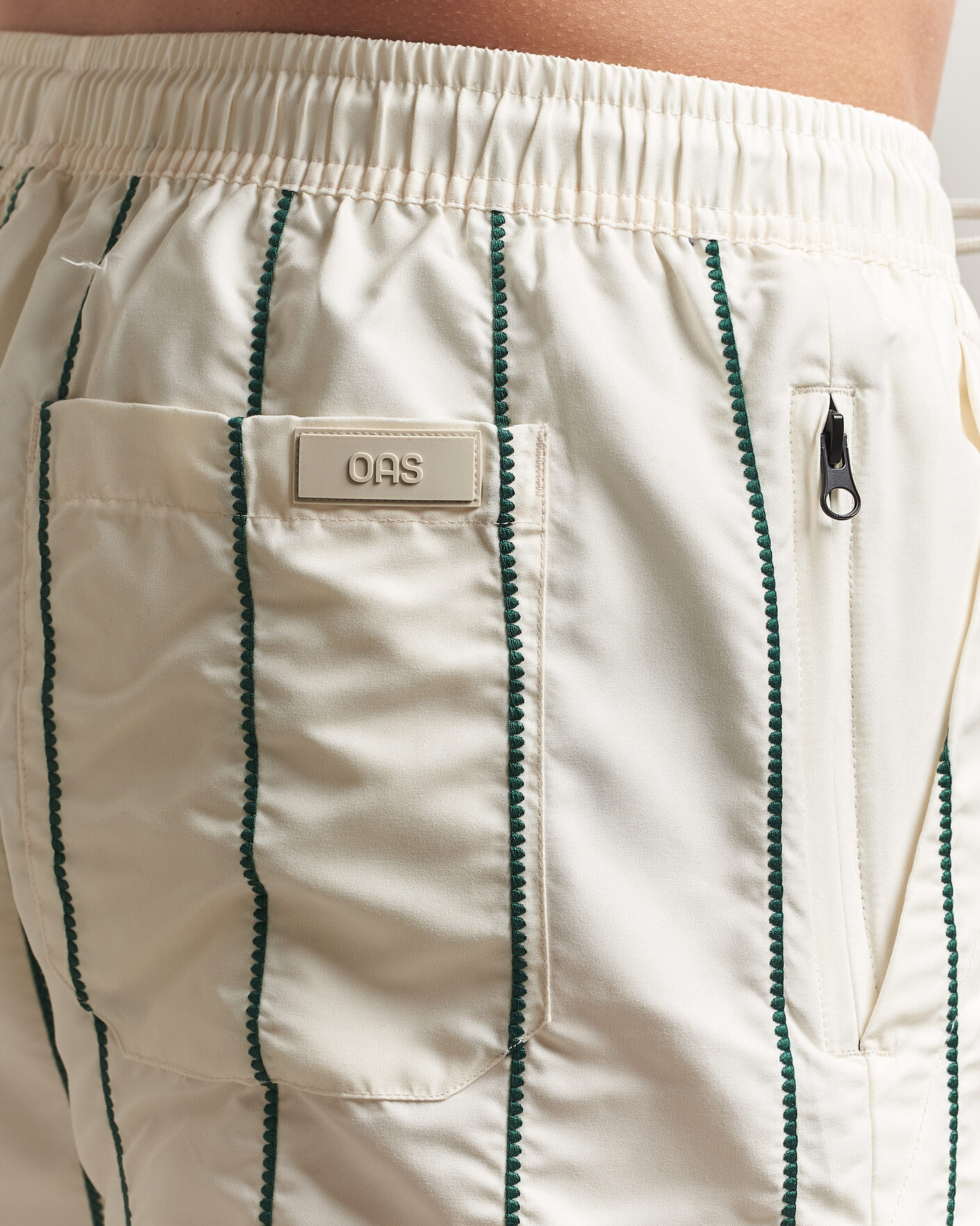Herre | Badebukser | OAS | Printed Swimshorts White/Green