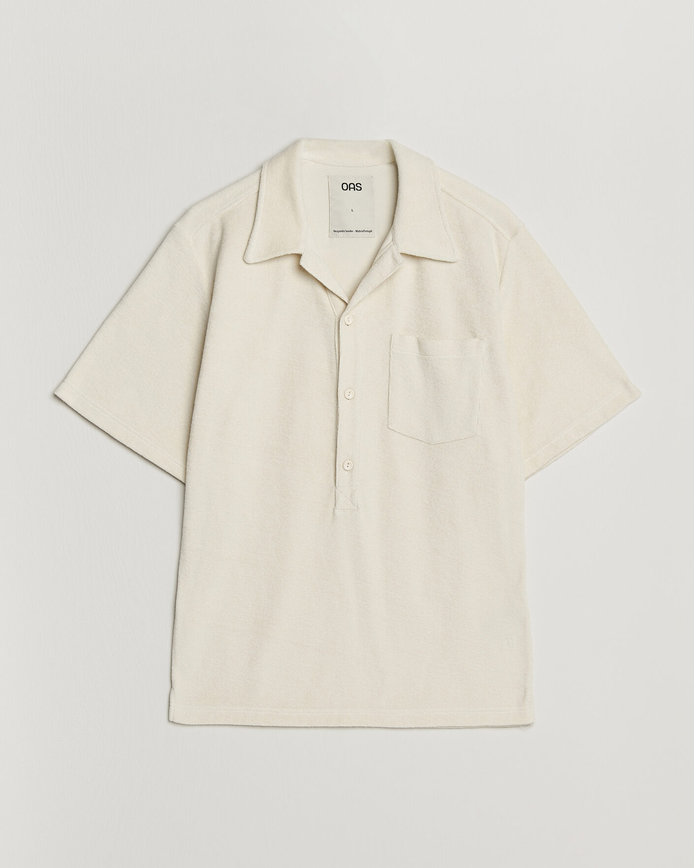 Herre | Polotrøjer | OAS | Novo Regular Fit Terry Polo Ecru