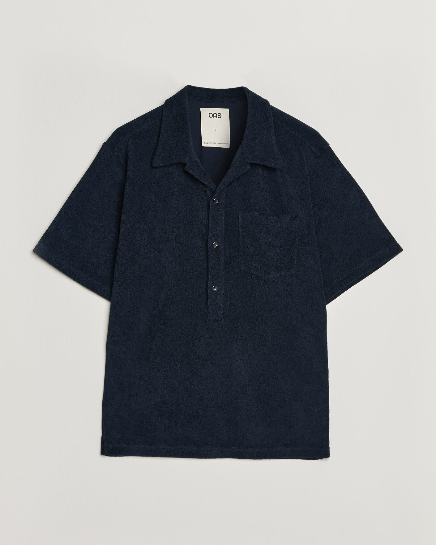 Herre | Polotrøjer | OAS | Novo Regular Fit Terry Polo Dark Blue