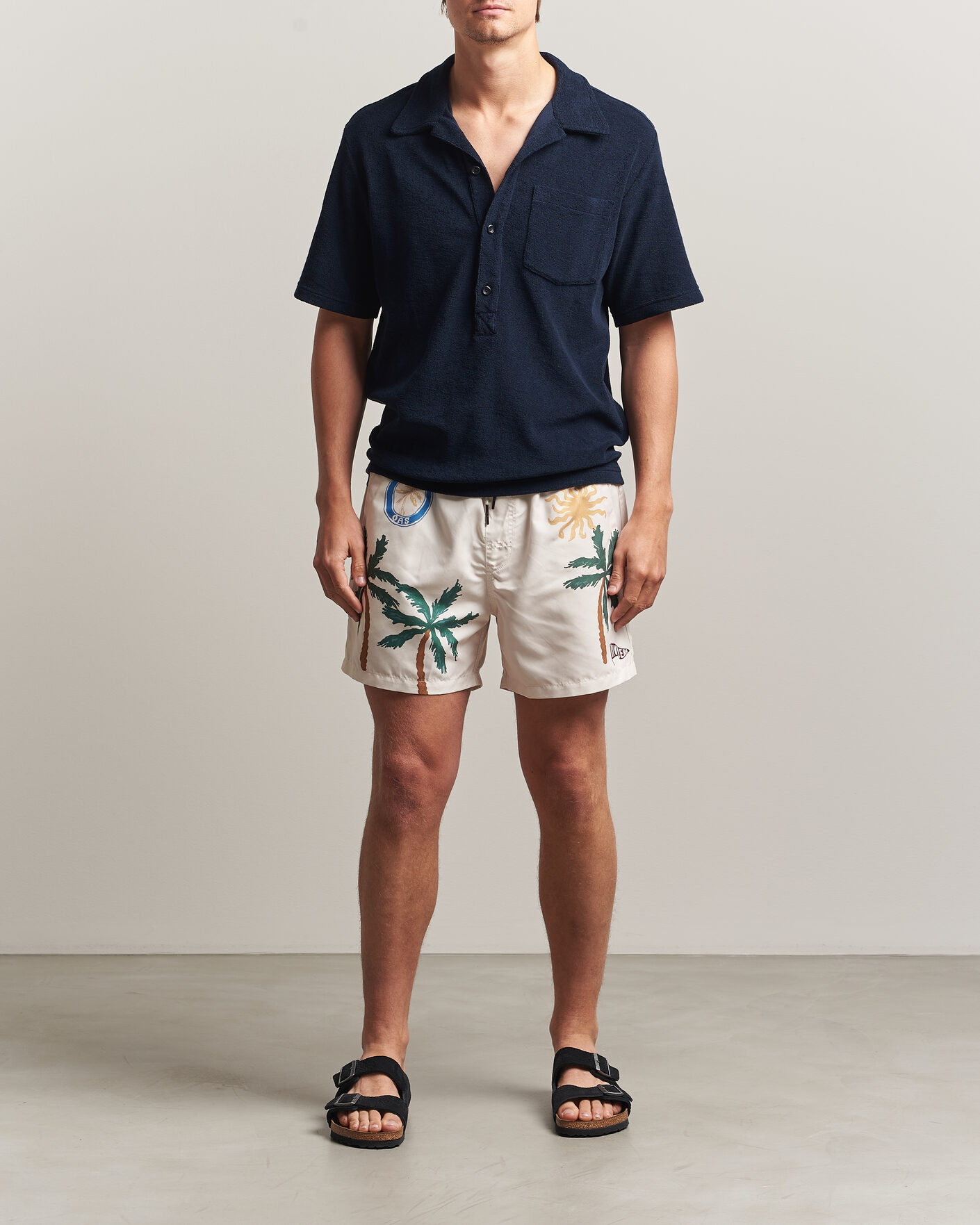 Herre | Polotrøjer | OAS | Novo Regular Fit Terry Polo Dark Blue