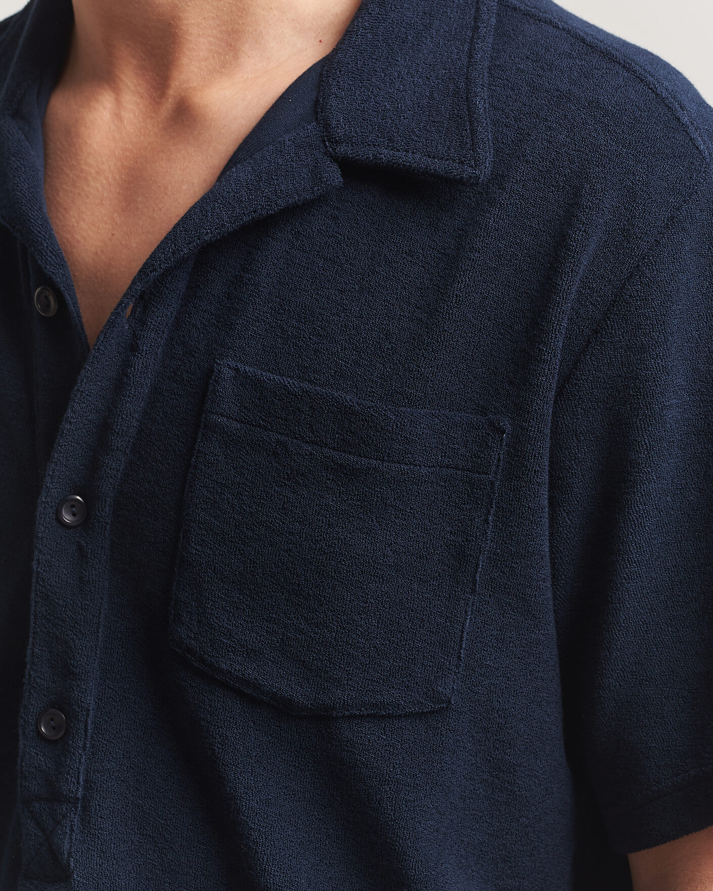 Herre | Polotrøjer | OAS | Novo Regular Fit Terry Polo Dark Blue