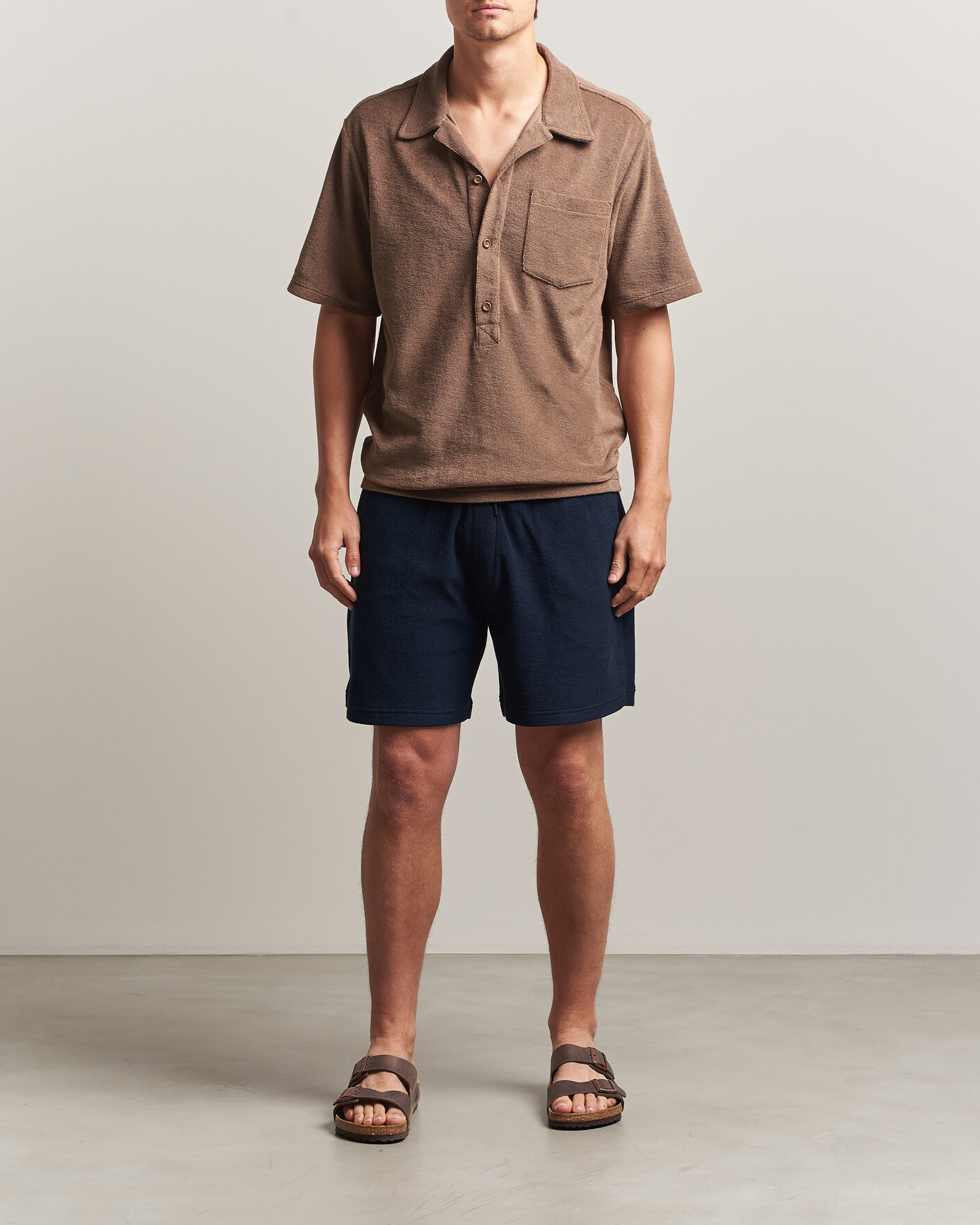 Herre | Polotrøjer | OAS | Novo Regular Fit Terry Polo Brown