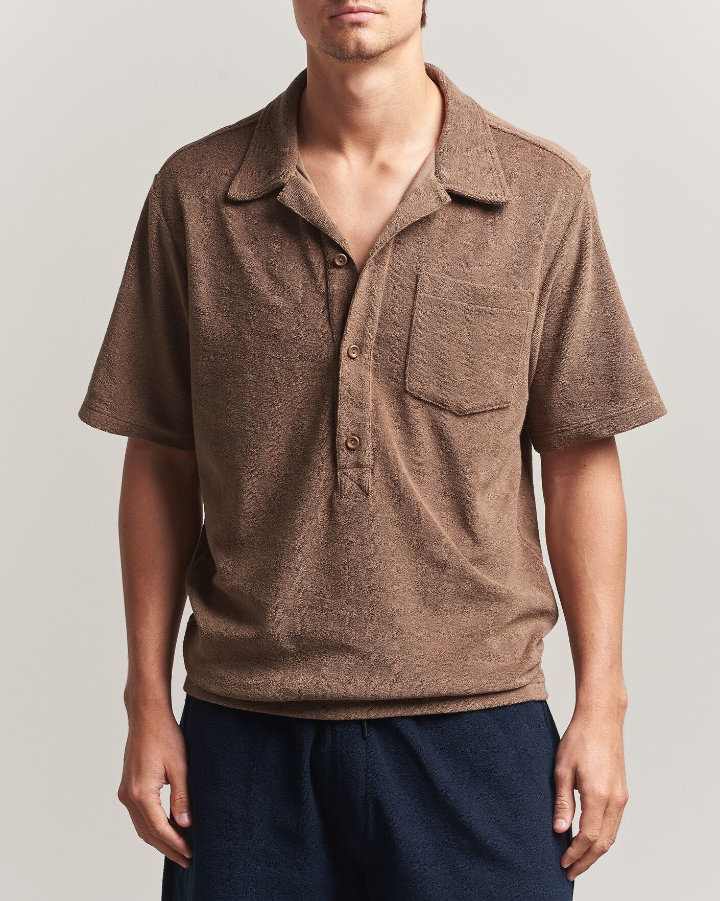 Herre | Polotrøjer | OAS | Novo Regular Fit Terry Polo Brown