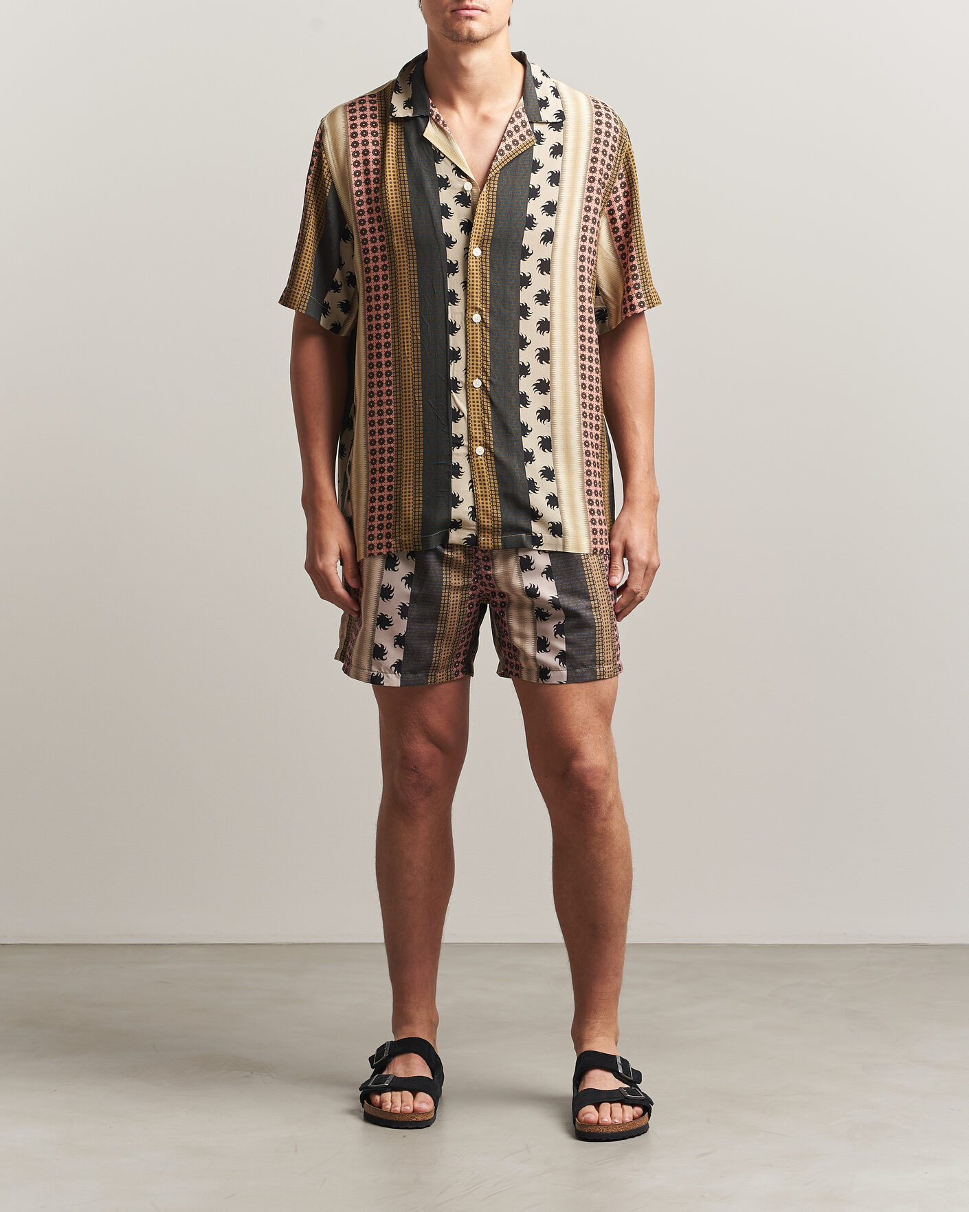 Herre | Skjorter | OAS | Mixset Rocco Printed Cuba Short Sleeve Shirt Multi