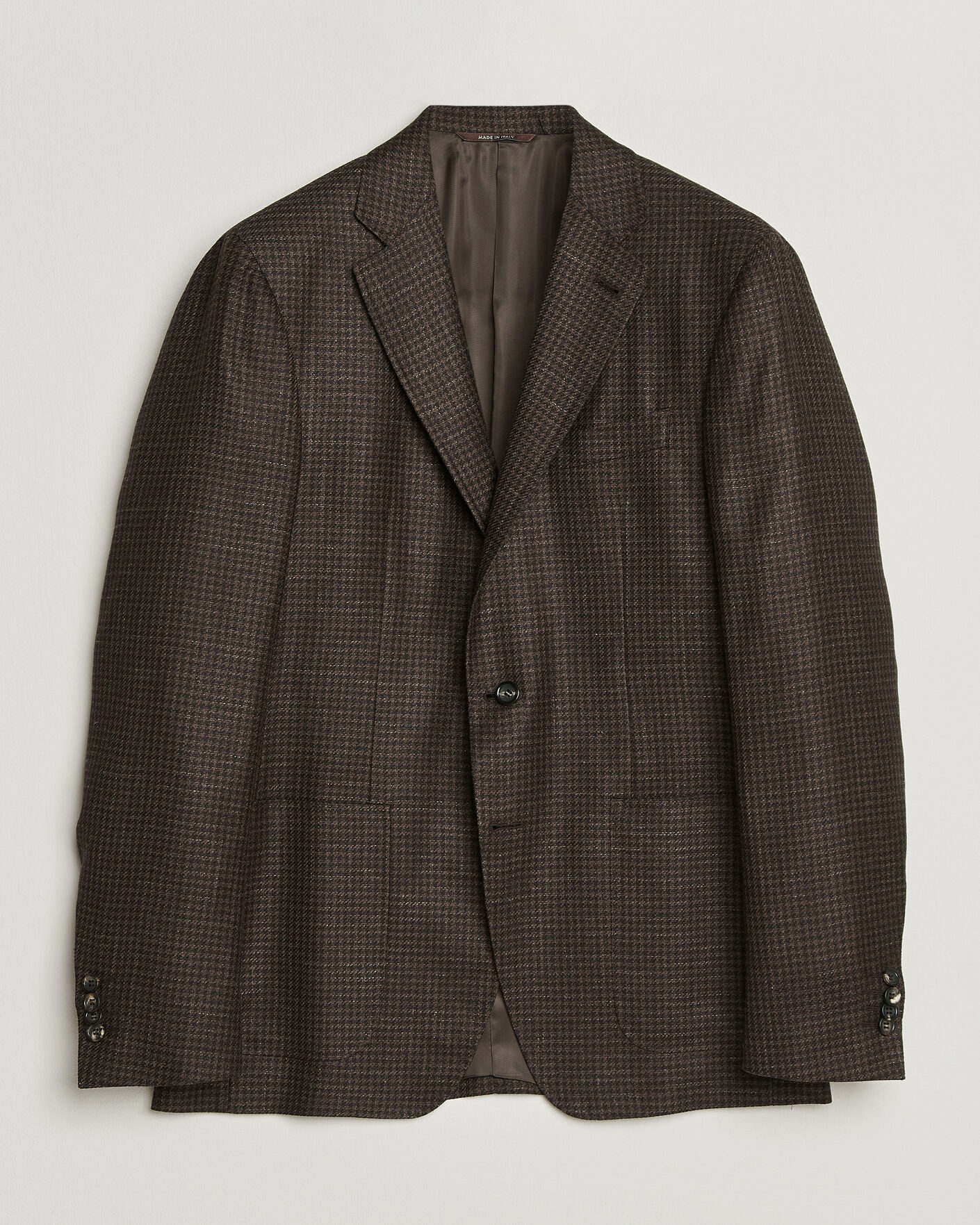 Herre | Blazere & jakker | Canali | Kei Houndstooth Flannel Blazer Dark Brown