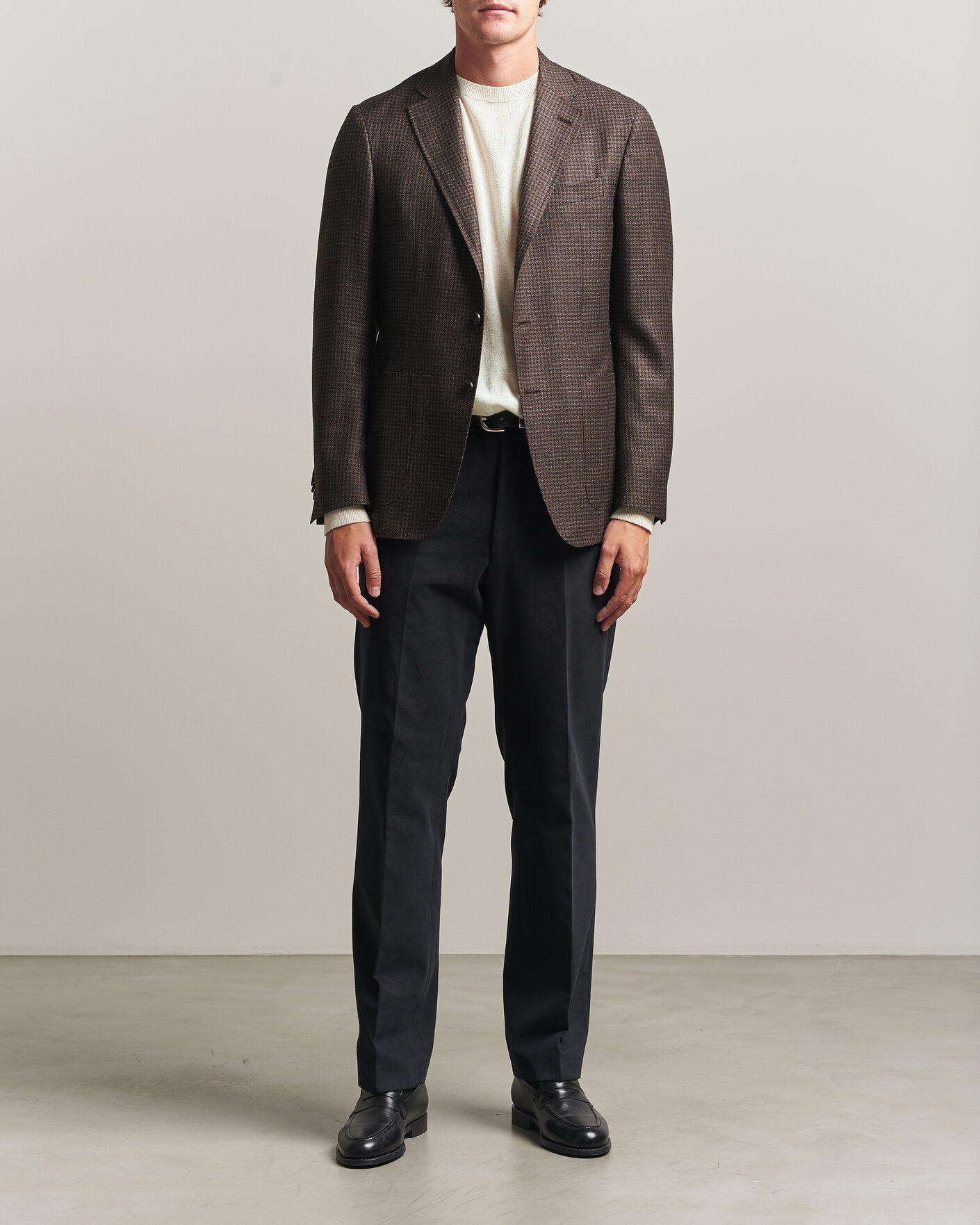Herre | Blazere & jakker | Canali | Kei Houndstooth Flannel Blazer Dark Brown