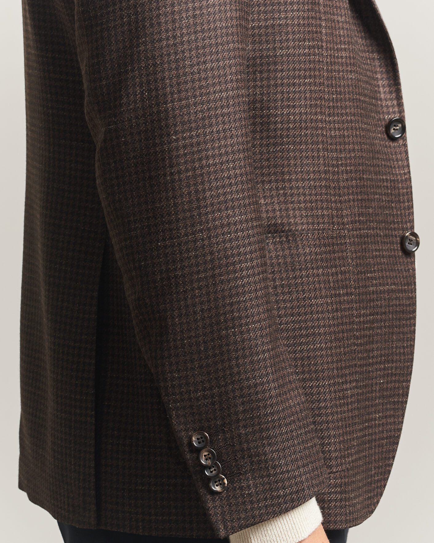 Herre | Blazere & jakker | Canali | Kei Houndstooth Flannel Blazer Dark Brown