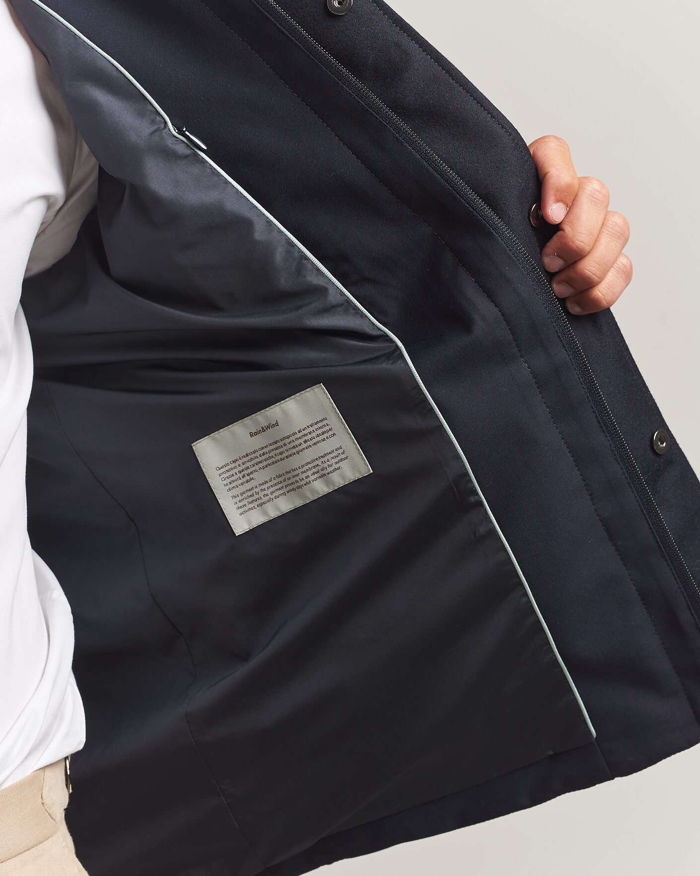 Herre | Jakker | Canali | Quilted Country Coat Navy