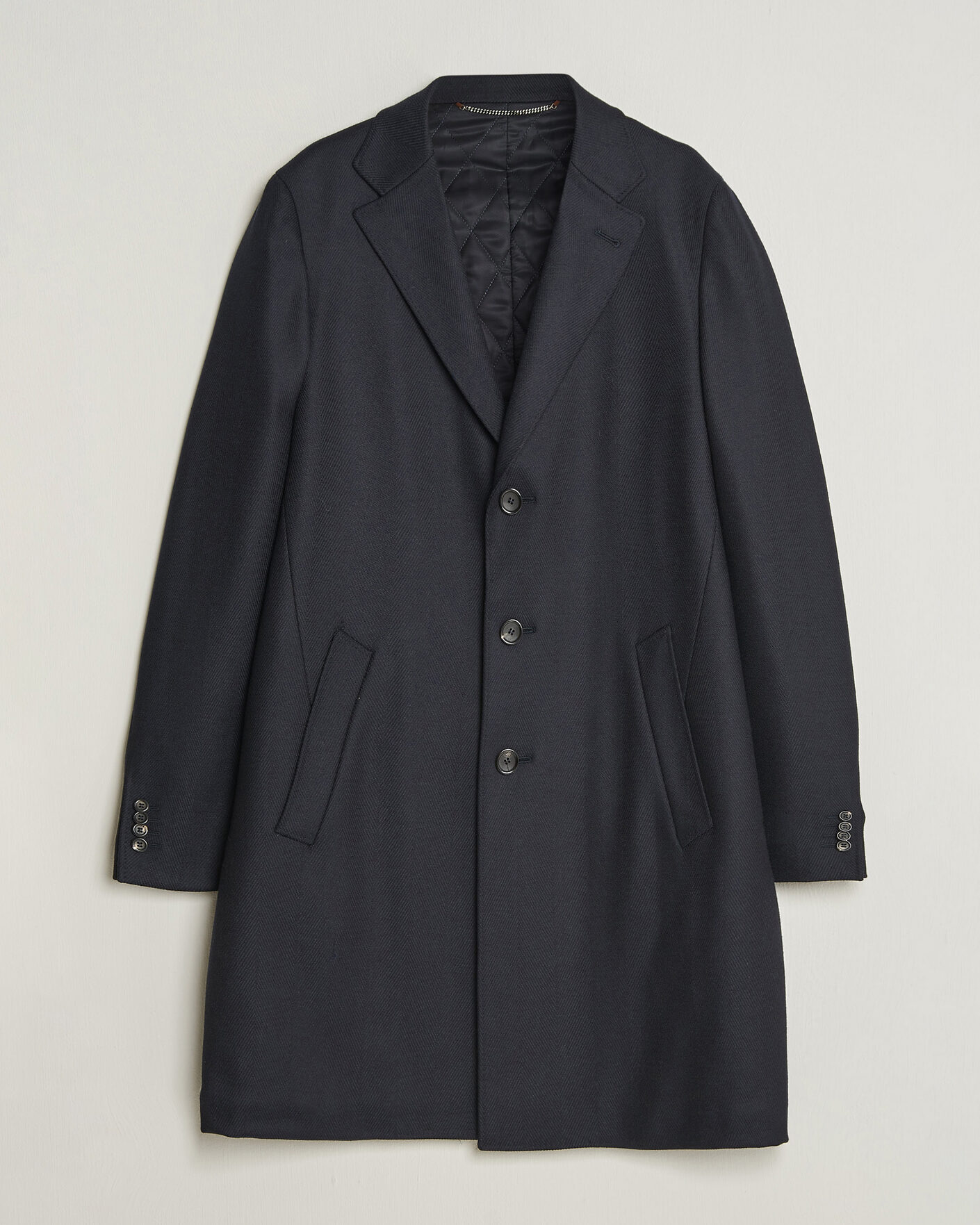 Herre | Jakker | Canali | Kei Wool Travel Coat Navy