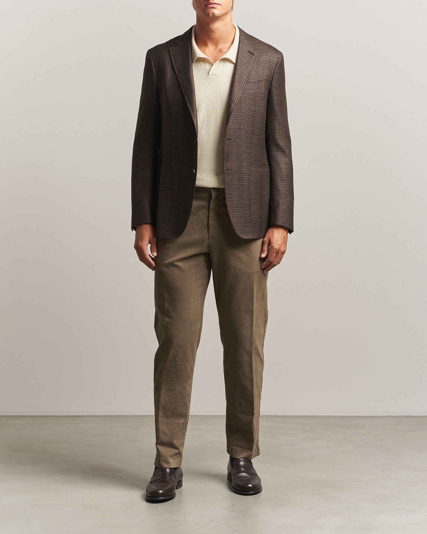 Herre | Bukser | Canali | Cotton/Cashmere Chinos Taupe