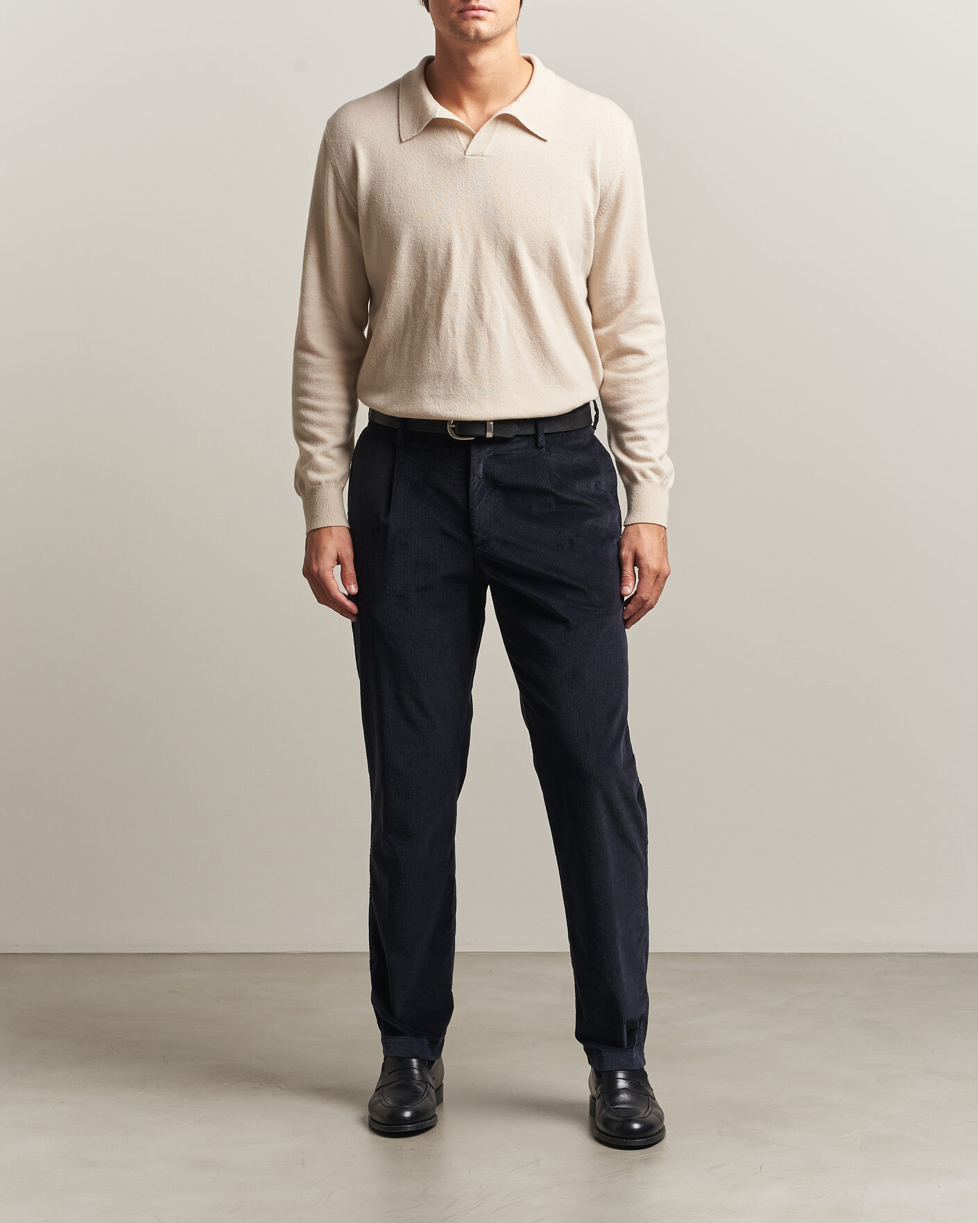Herre | Bukser | Canali | Comfort Corduroy Pants Navy