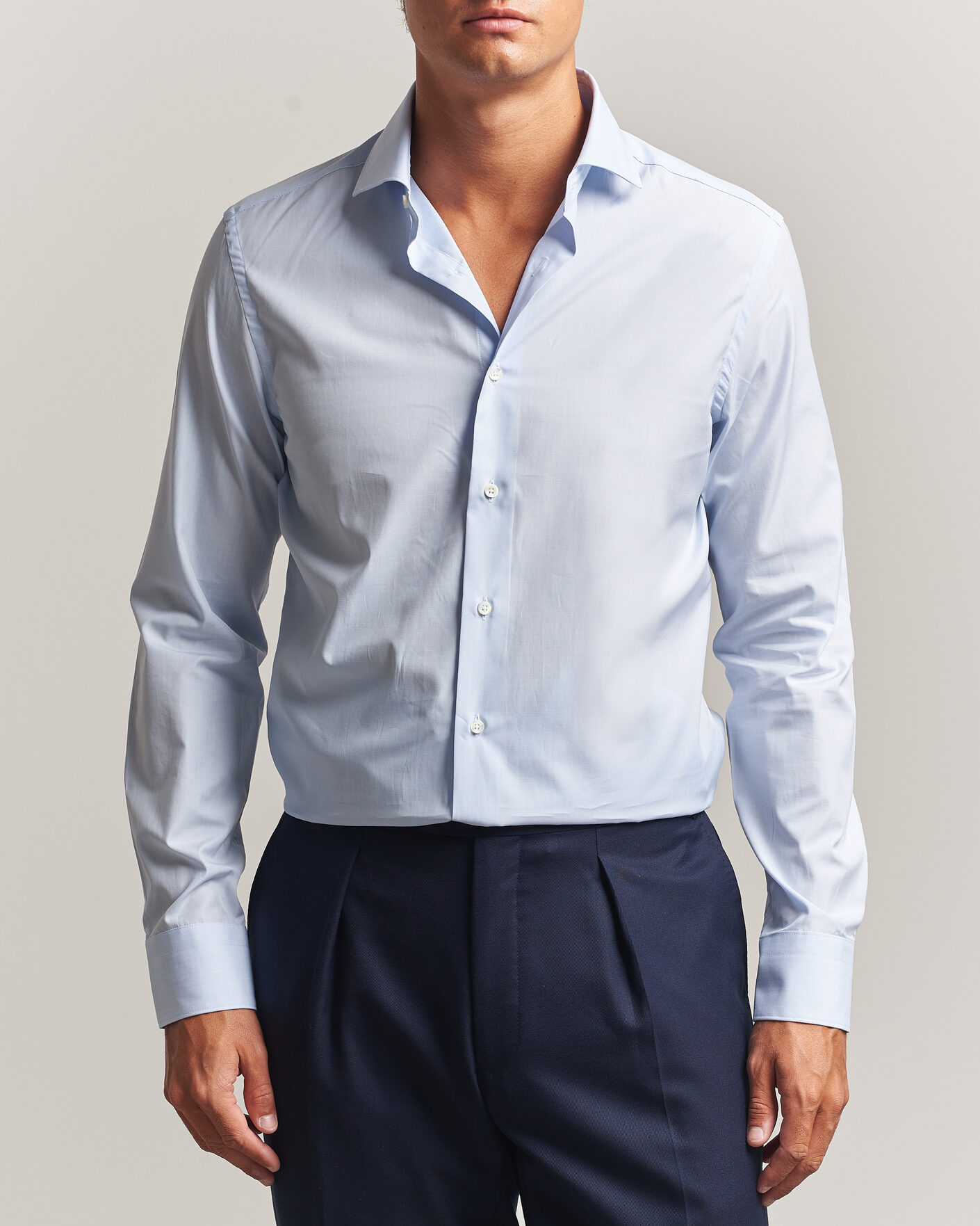 Herre | Skjorter | Canali | Slim Fit Dress Shirt Light Blue Check