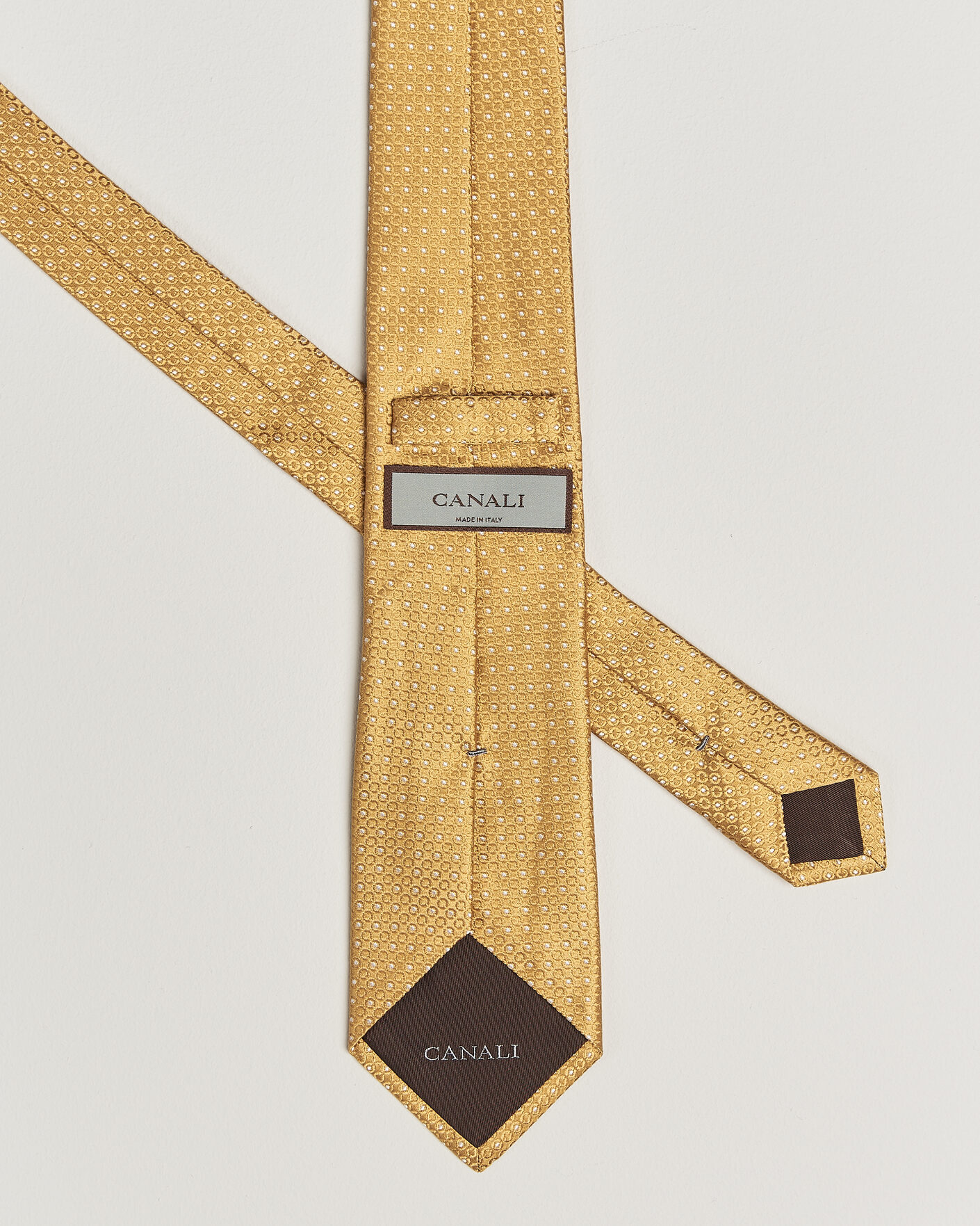 Herre | Slips | Canali | Jacquard Silk Tie Yellow
