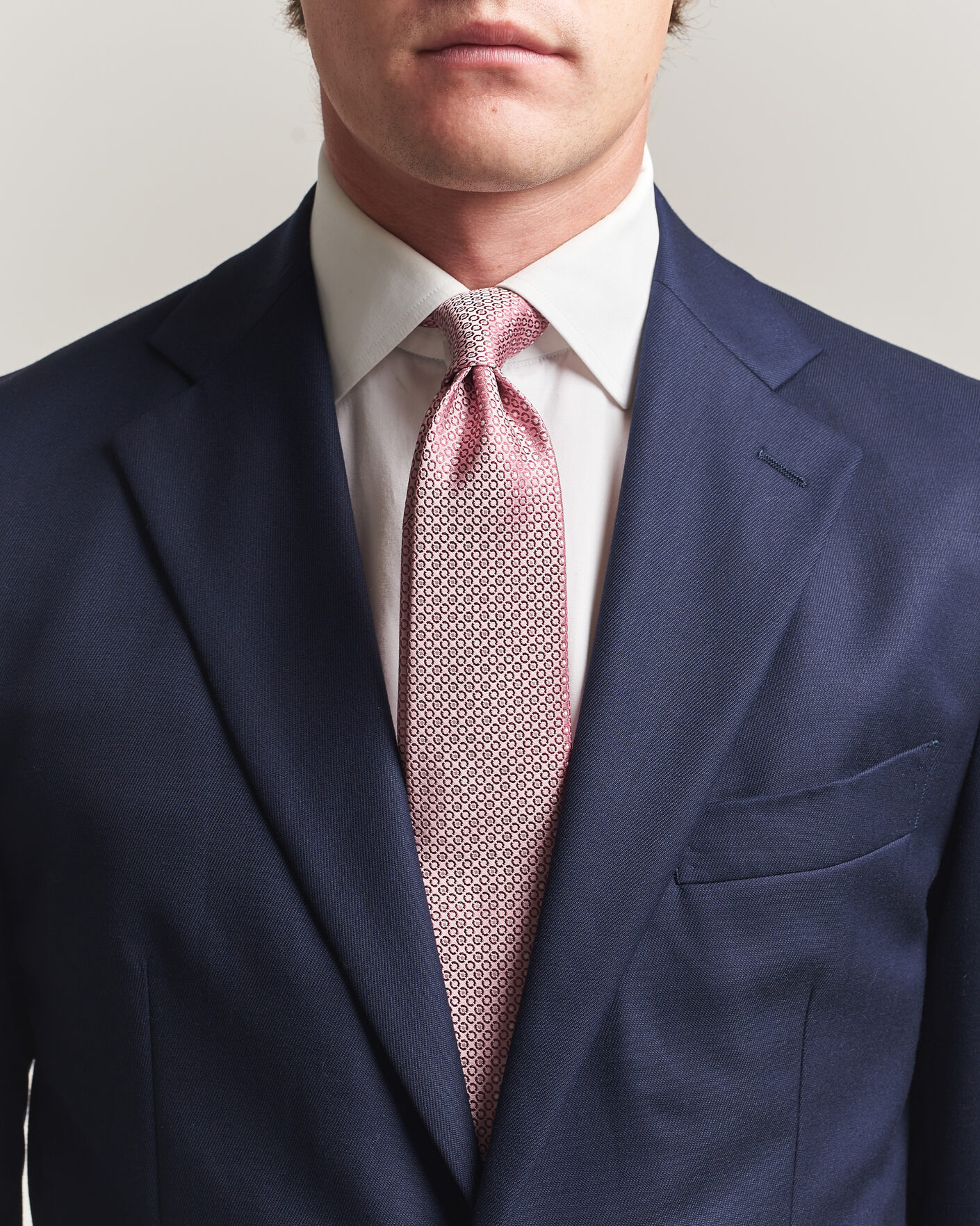 Herre | Slips | Canali | Jacquard Silk Tie Rosa