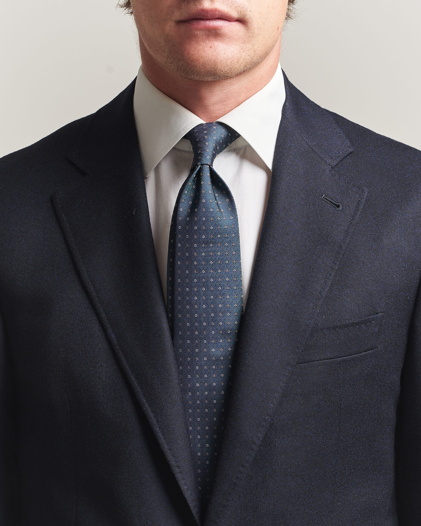 Herre | Slips | Canali | Jacquard Silk Tie Dark Green