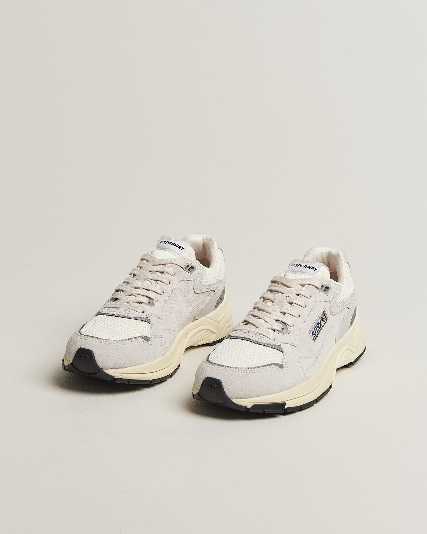 Herre | Sneakers | Autry | Hyperway Low Suede Running Sneaker Light Grey
