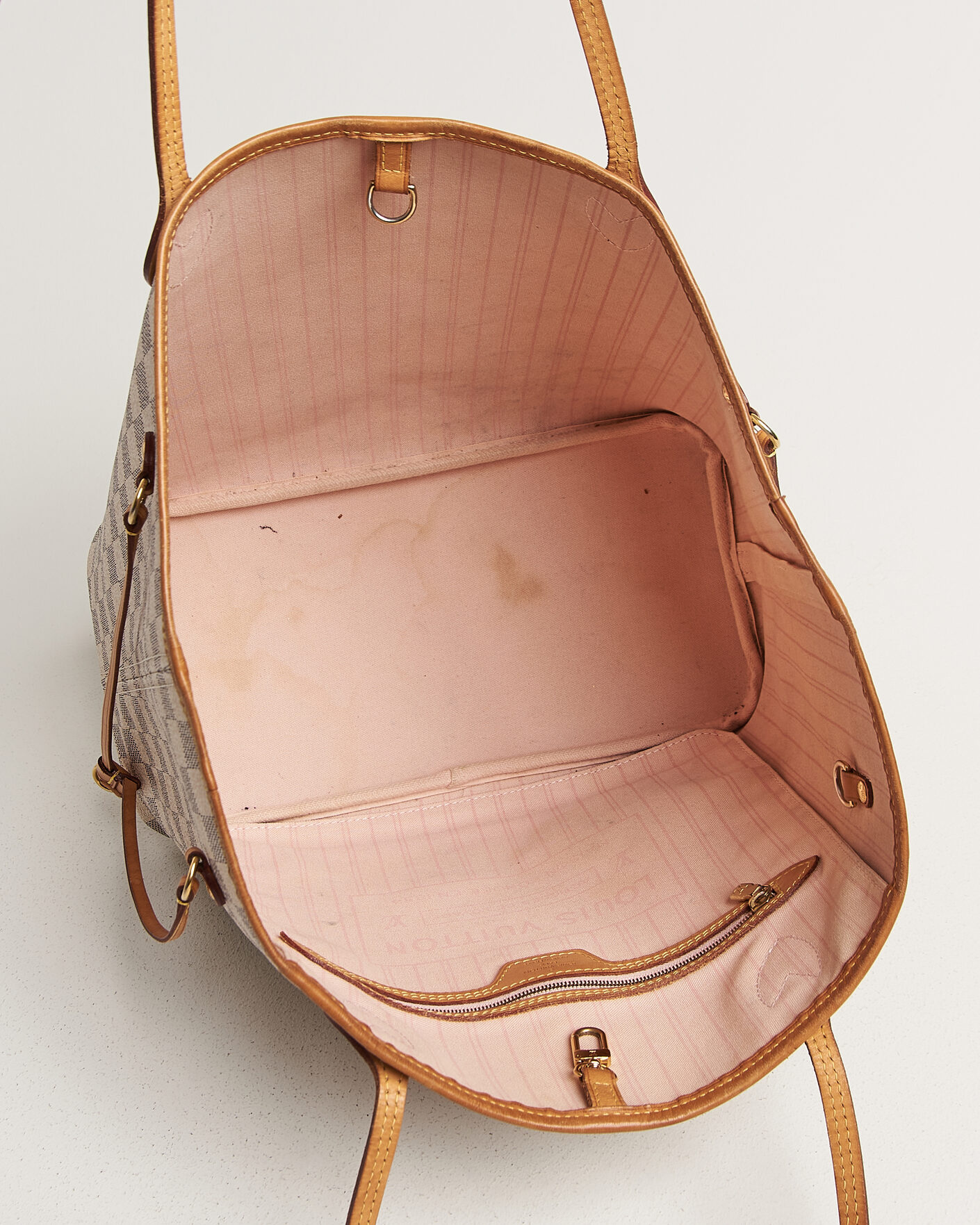 Herre | Pre-Owned & Vintage Bags | Louis Vuitton Pre-Owned | Neverfull MM Damier Azur