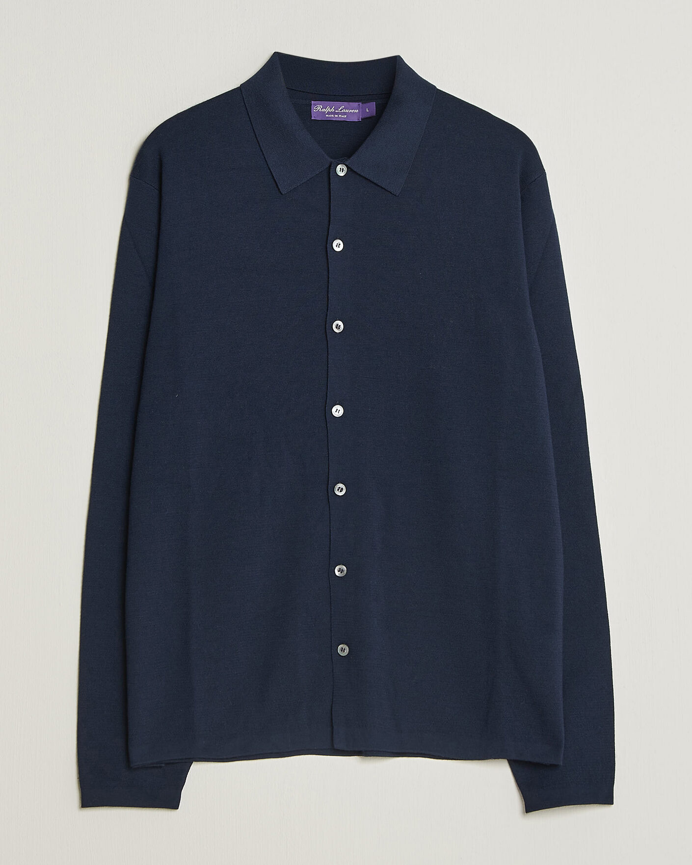 Herre | Trøjer | Ralph Lauren Purple Label | Milano Stich Cardigan Racing Navy
