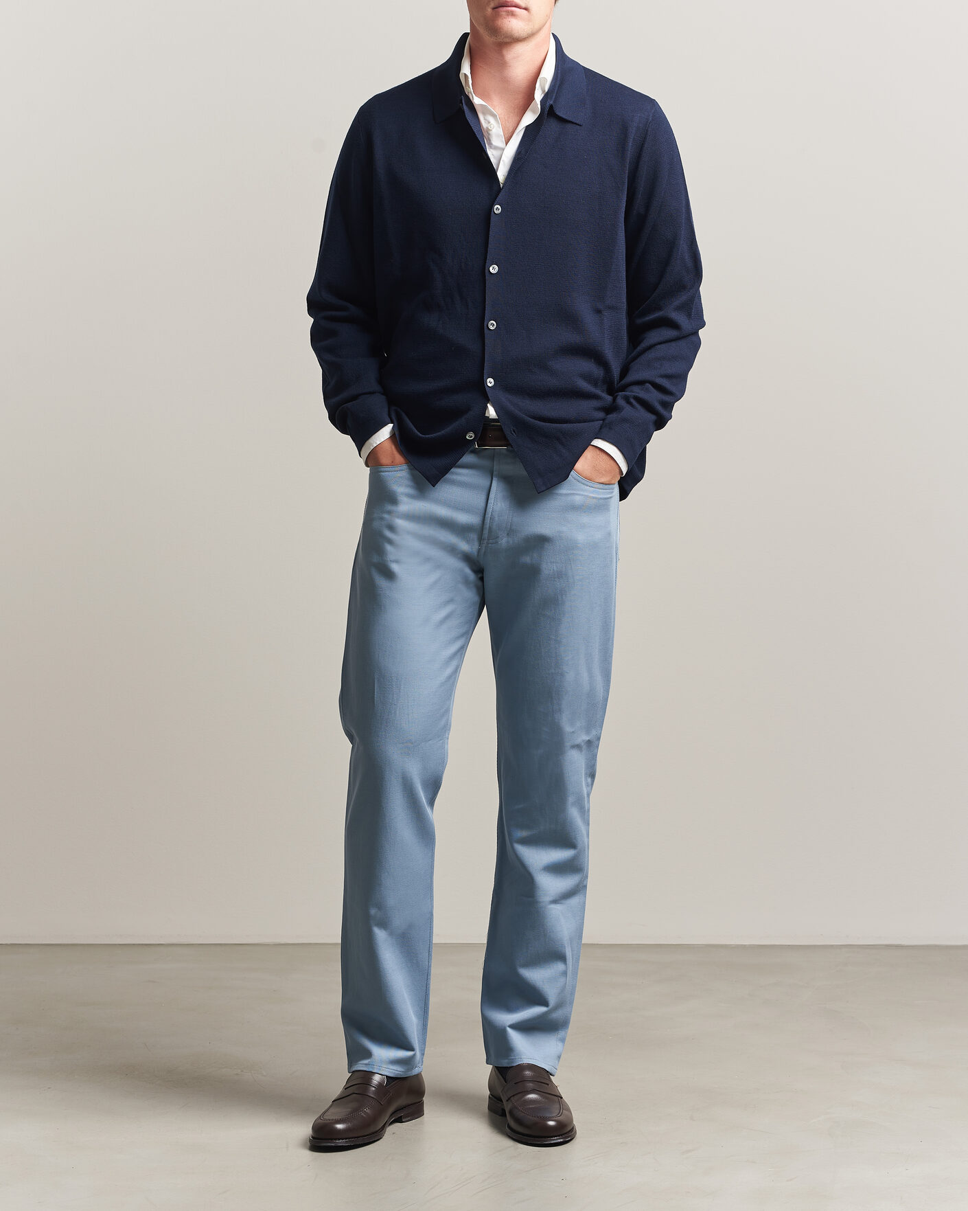 Herre | Bukser | Ralph Lauren Purple Label | 5-Pocket Italian Denim Pants Winward Blue