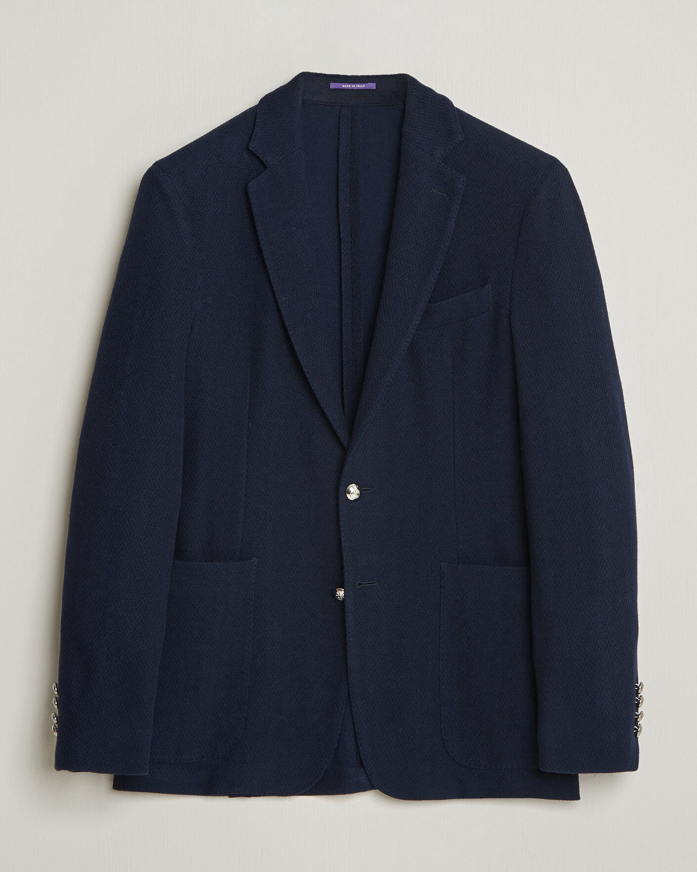 Herre | Blazere & jakker | Ralph Lauren Purple Label | Cashmere/Silk Herringbone Blazer Navy