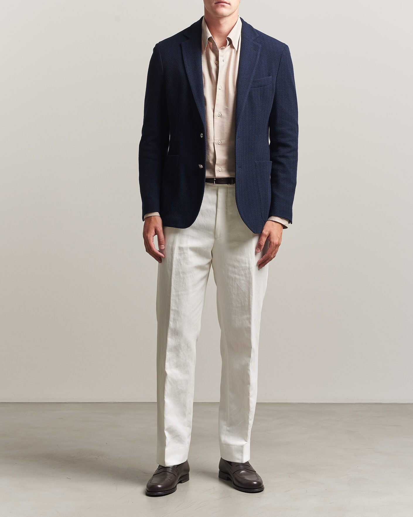Herre | Blazere & jakker | Ralph Lauren Purple Label | Cashmere/Silk Herringbone Blazer Navy