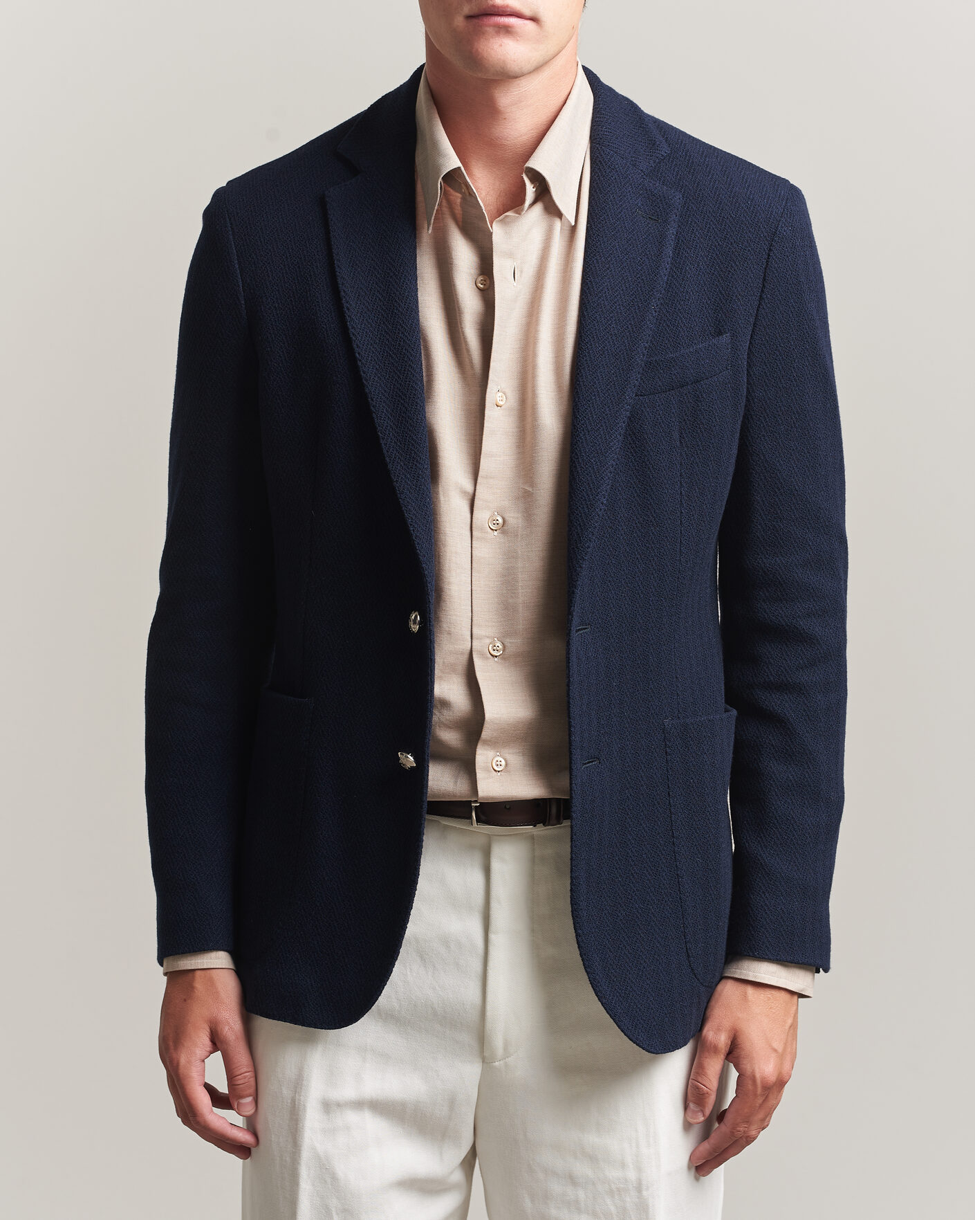 Herre | Blazere & jakker | Ralph Lauren Purple Label | Cashmere/Silk Herringbone Blazer Navy