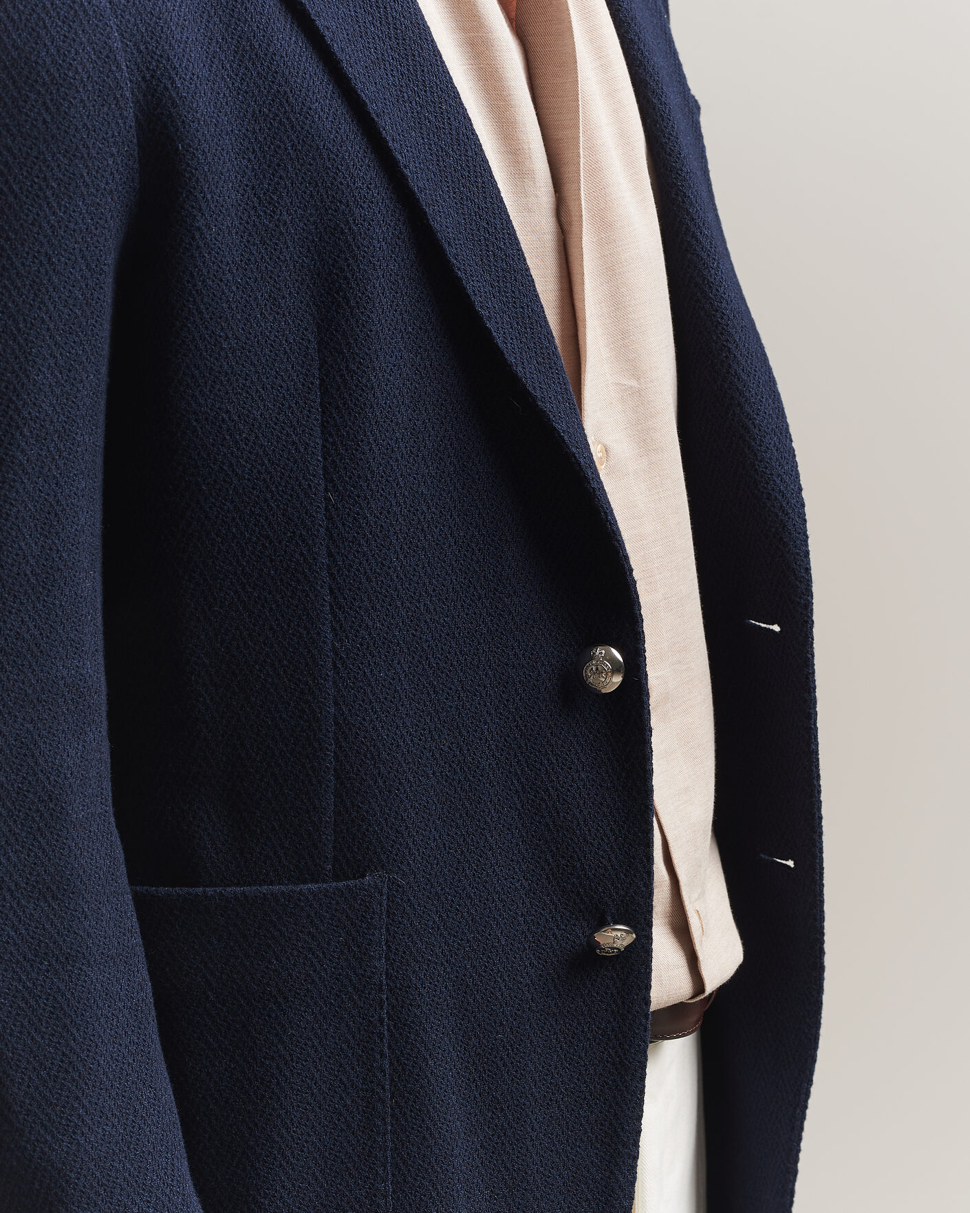Herre | Blazere & jakker | Ralph Lauren Purple Label | Cashmere/Silk Herringbone Blazer Navy