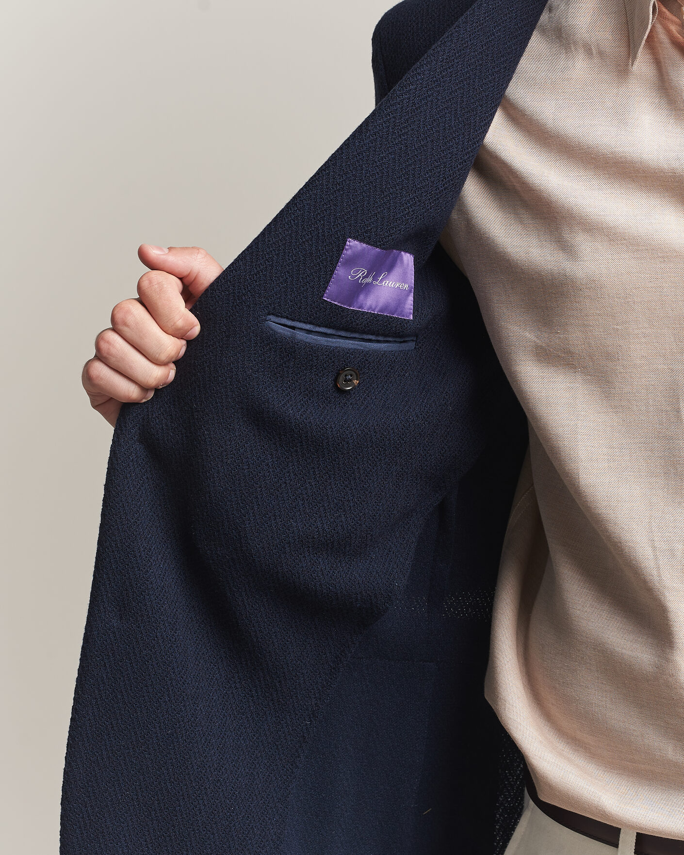 Herre | Blazere & jakker | Ralph Lauren Purple Label | Cashmere/Silk Herringbone Blazer Navy