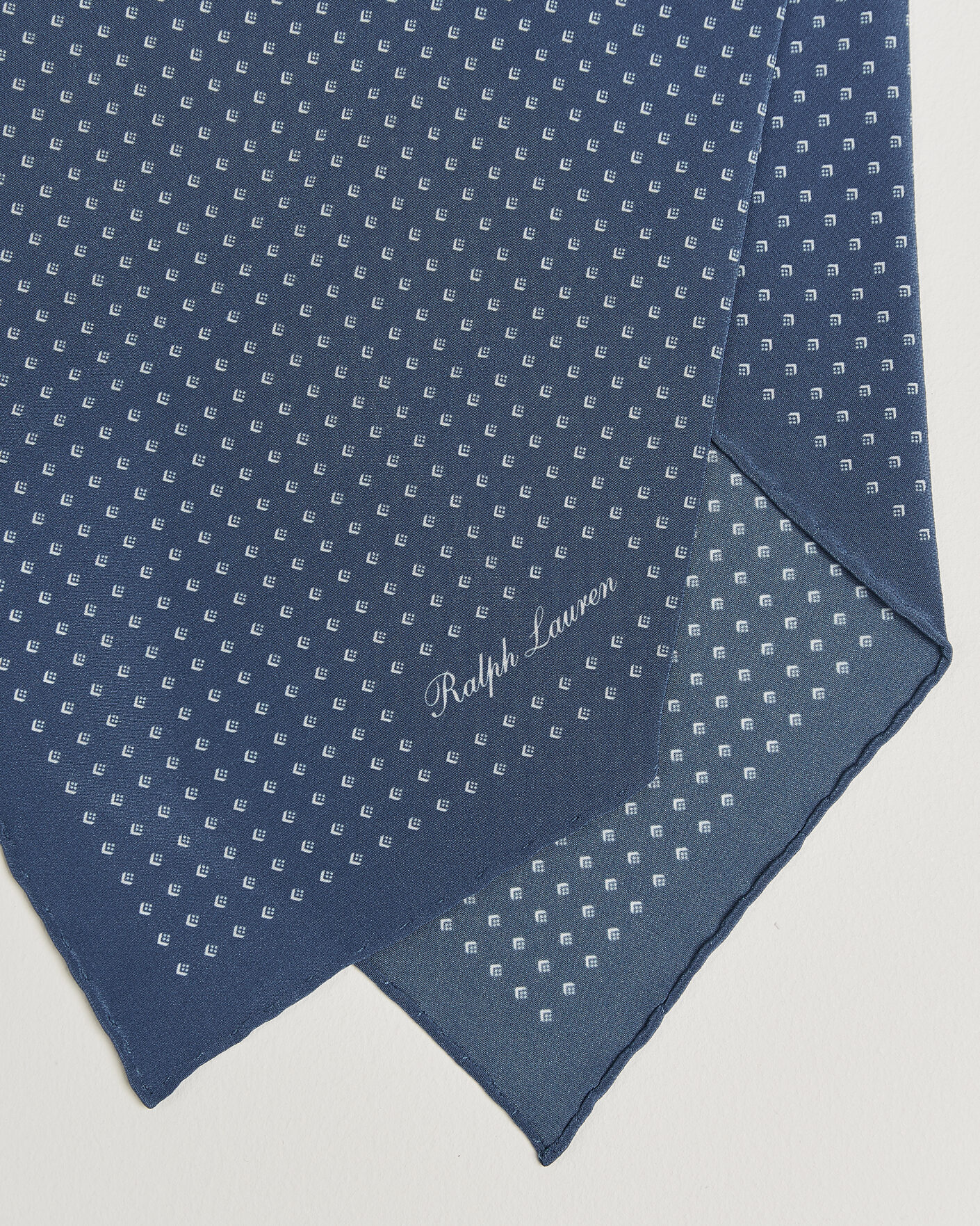 Herre | Tørklæde | Ralph Lauren Purple Label | Silk Neckerchief Blue Horizon