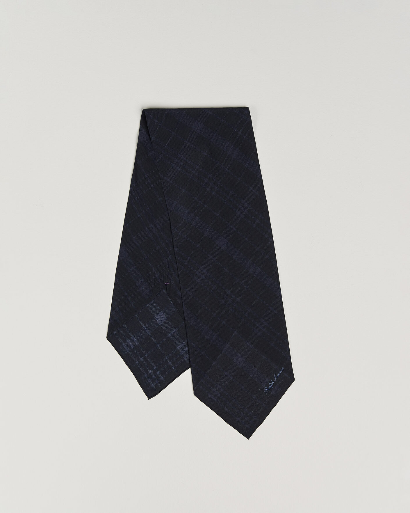 Herre | Tørklæde | Ralph Lauren Purple Label | Silk Neckerchief Navy Plaid
