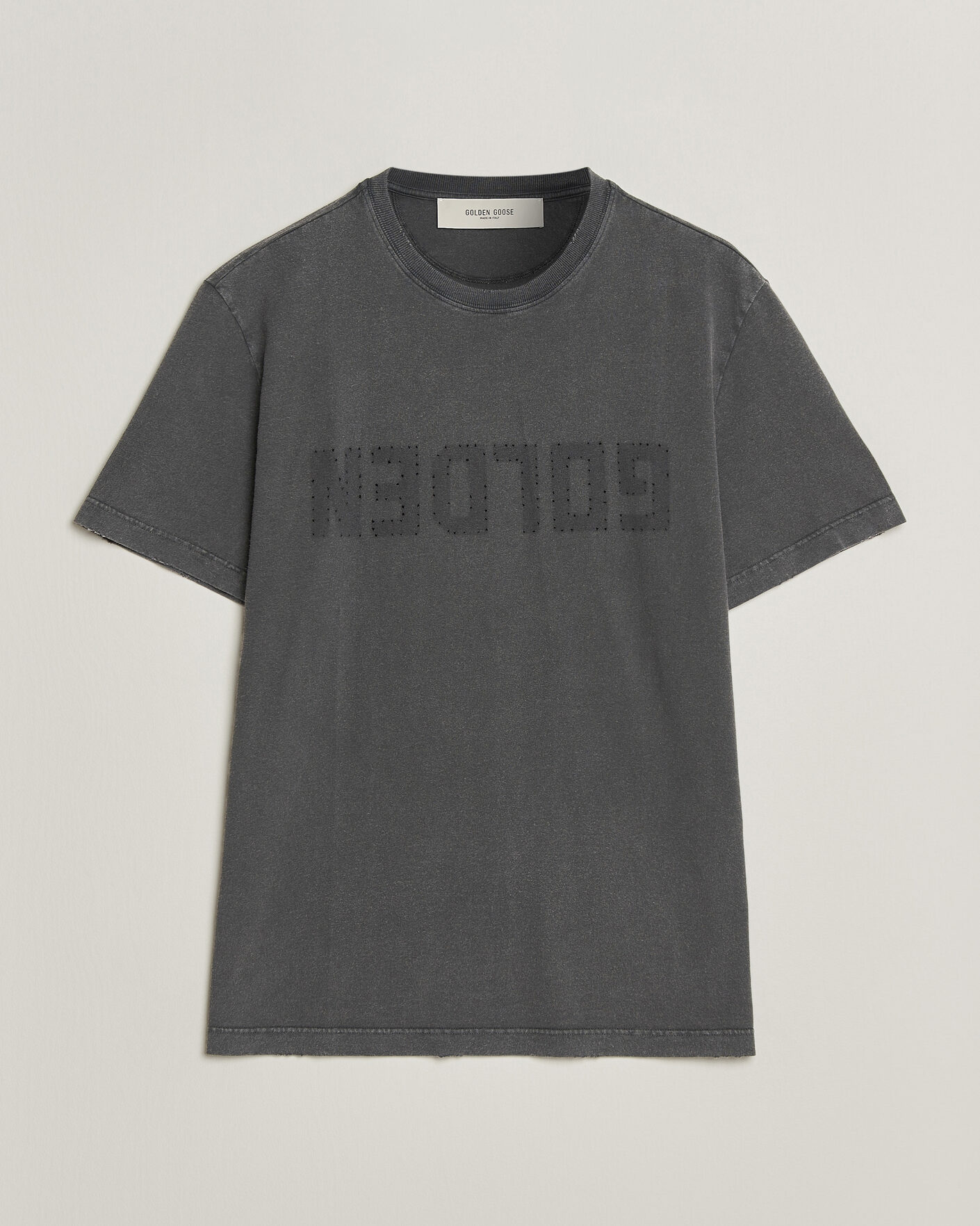 Herre | T-Shirts | Golden Goose | Distressed Cotton T-Shirt Anthracite