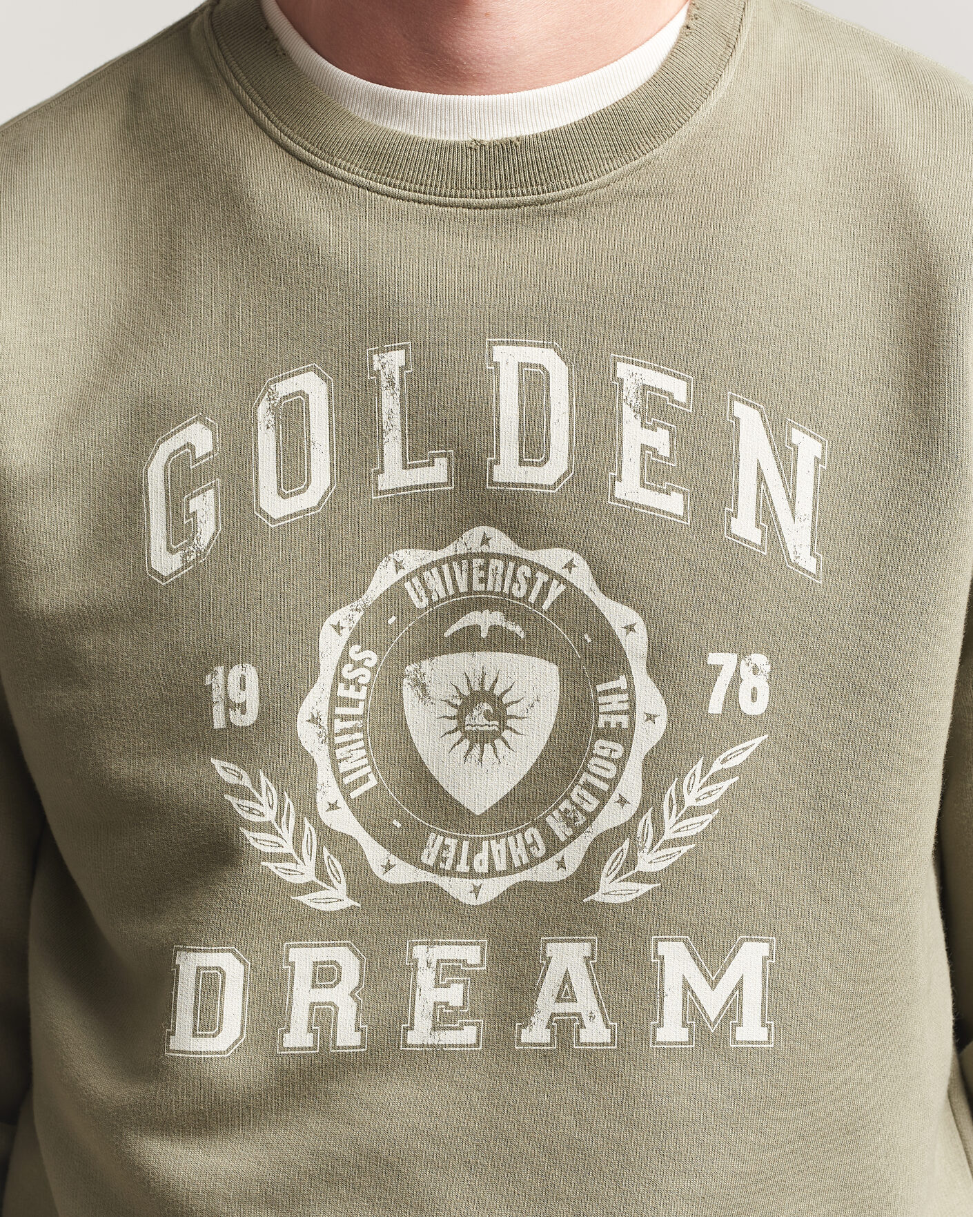 Herre | Trøjer | Golden Goose | Garment Dyed Sweatshirt Vintage Kalamata