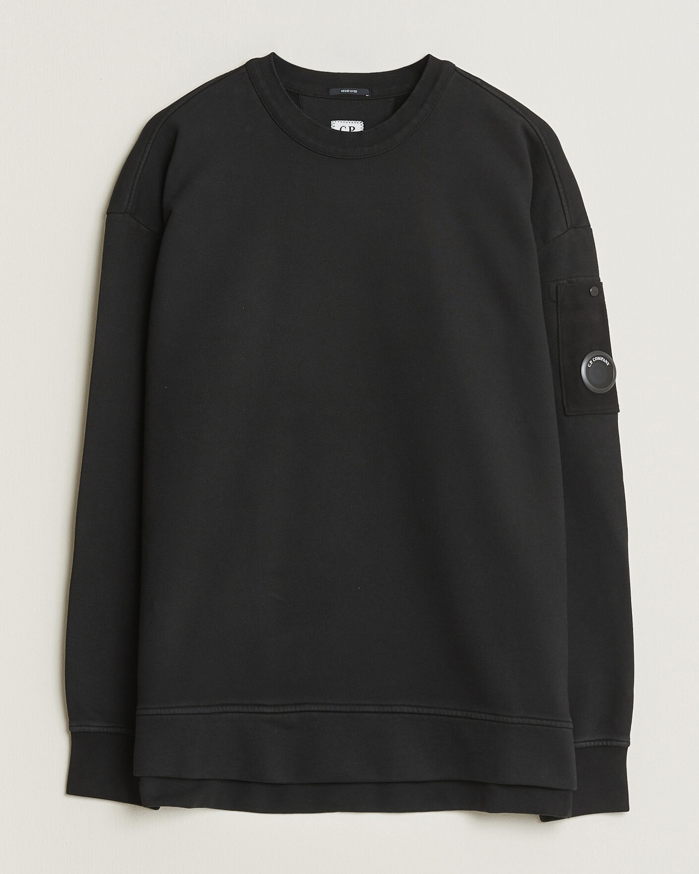 Herre | Trøjer | C.P. Company | Brushed Emerized Fleece Lens Sweatshirt Black